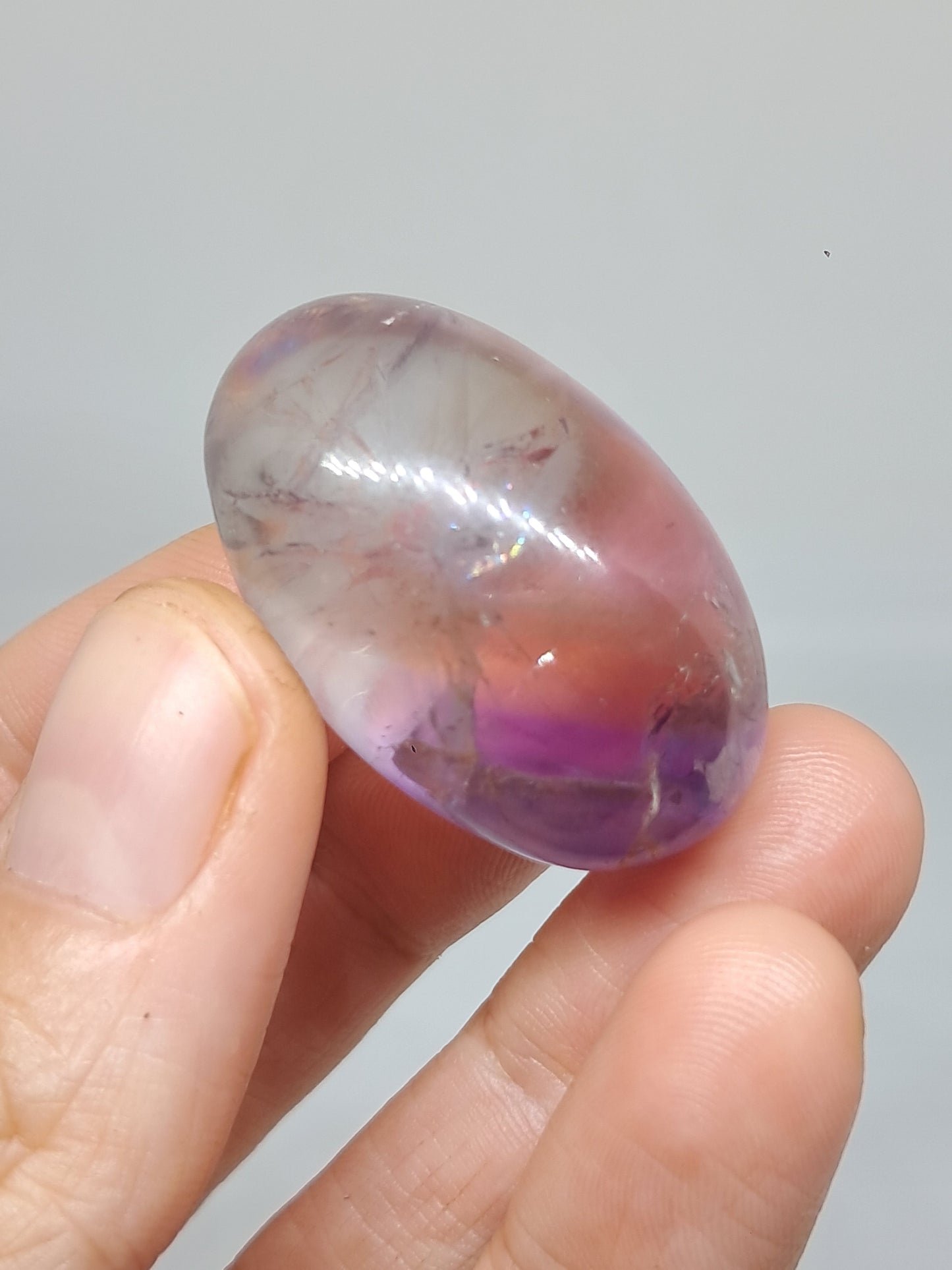 Ametrine Shivalingam (Madagascar) Polished Natural Stone #AMT3