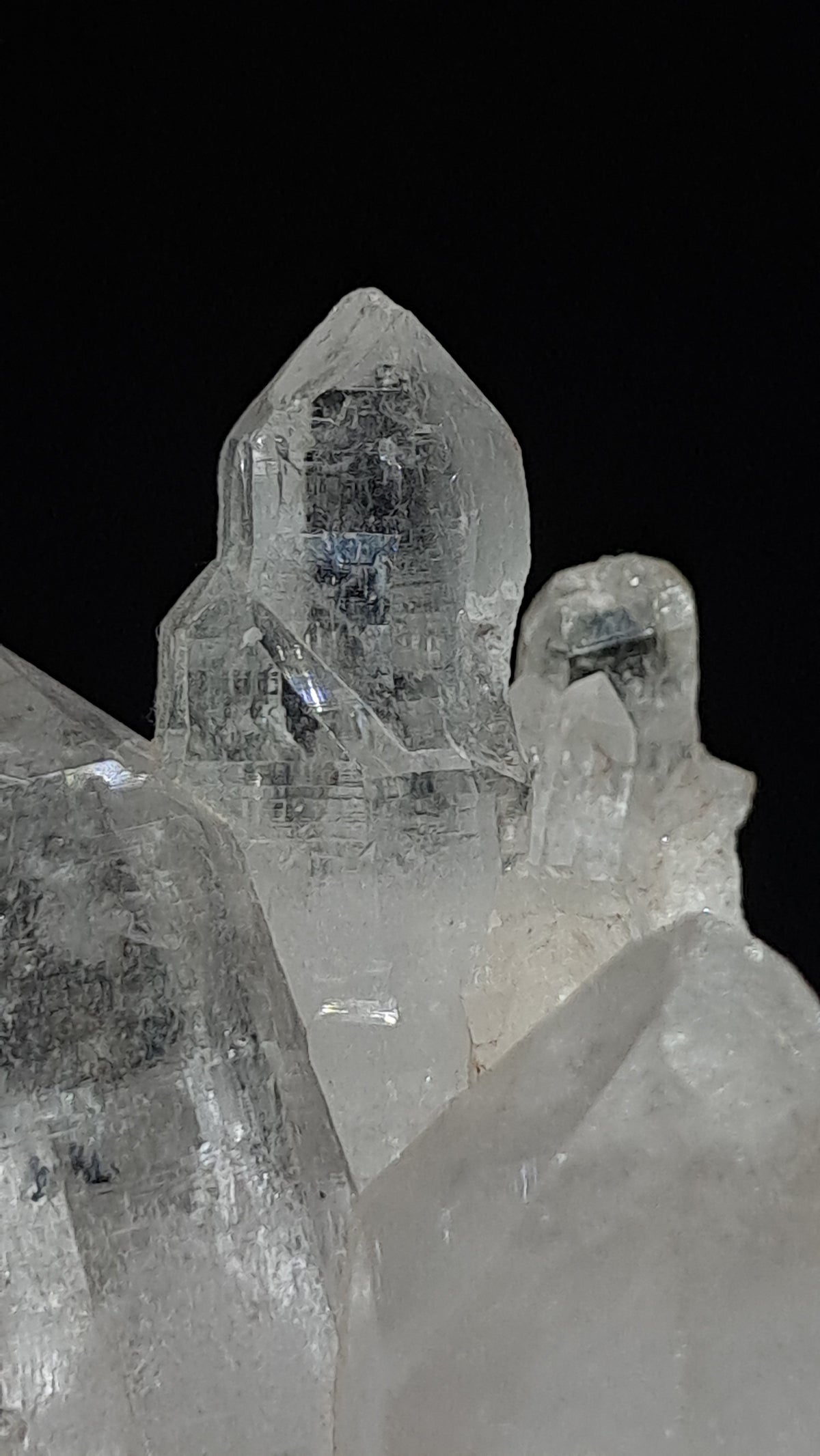 Himalayan Clear Quartz (Kullu) Natural Cluster | Black Rutile Inclusions | Double Termination #CH91