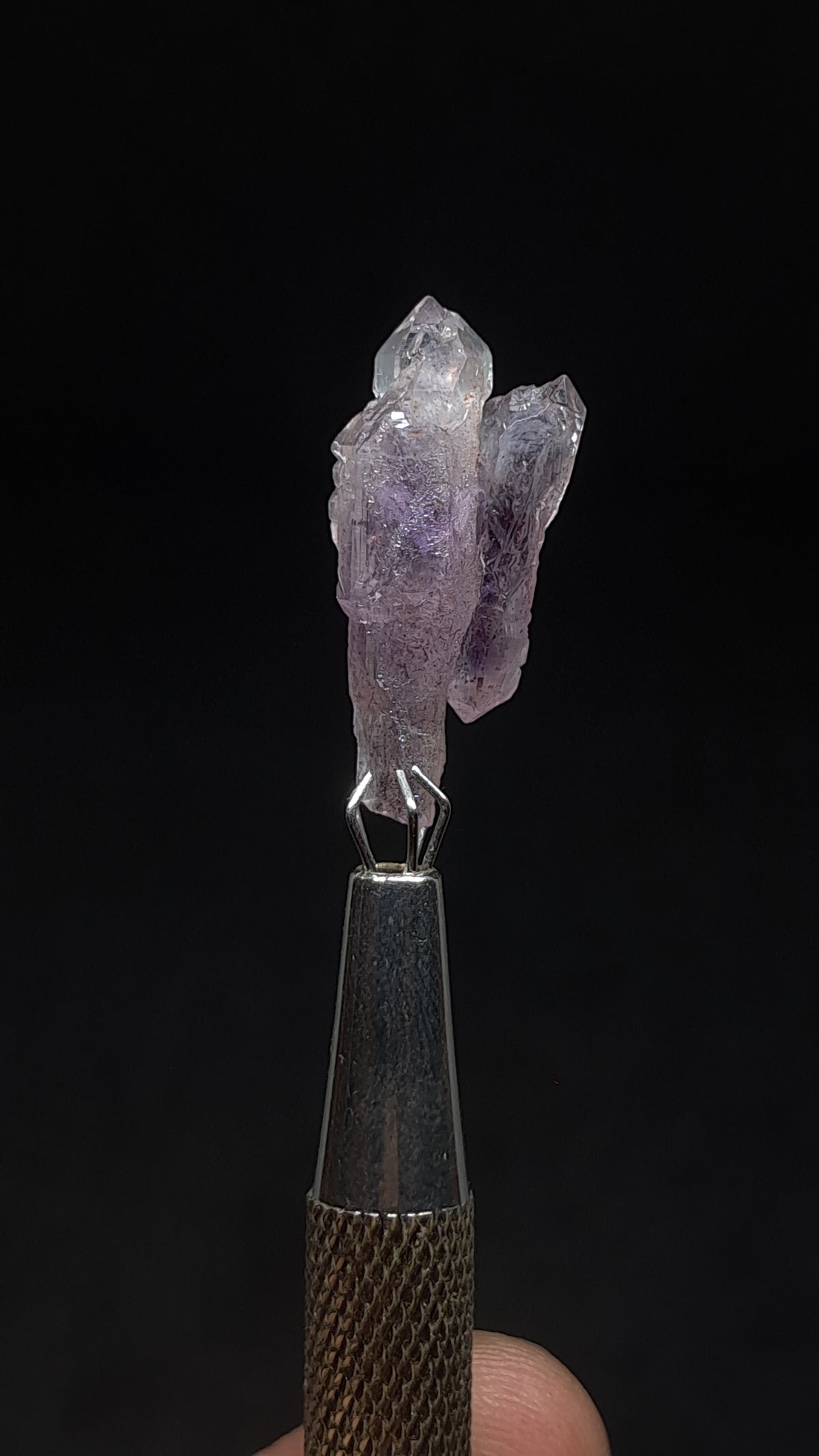 Quartz Amethyst Scepter | Hematite Goethite Rutile Inclusions | Biterminated  #KA206