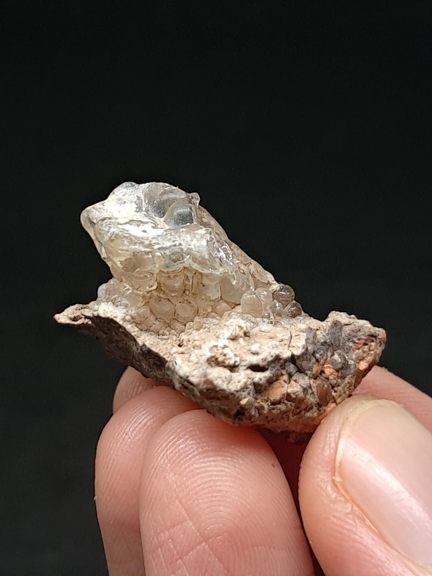 Hyalite Opal on Matrix (Mexico) Rough Crystal Stone | UV-Reactive Mineral Specimen #OH15
