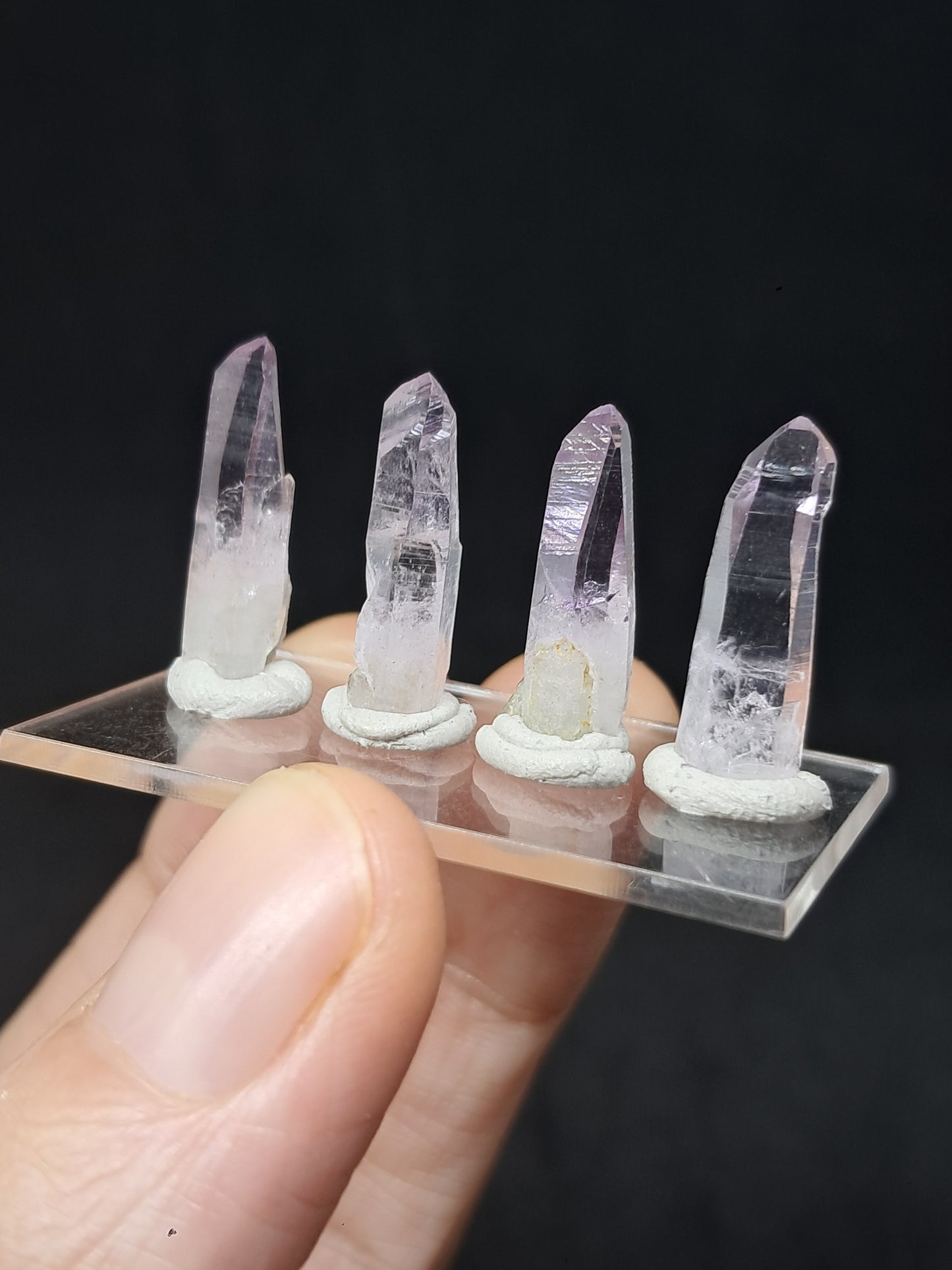 Set of 4 Small Veracruz Amethyst Crystal Points (Mexico) | Natural Stones #VA18