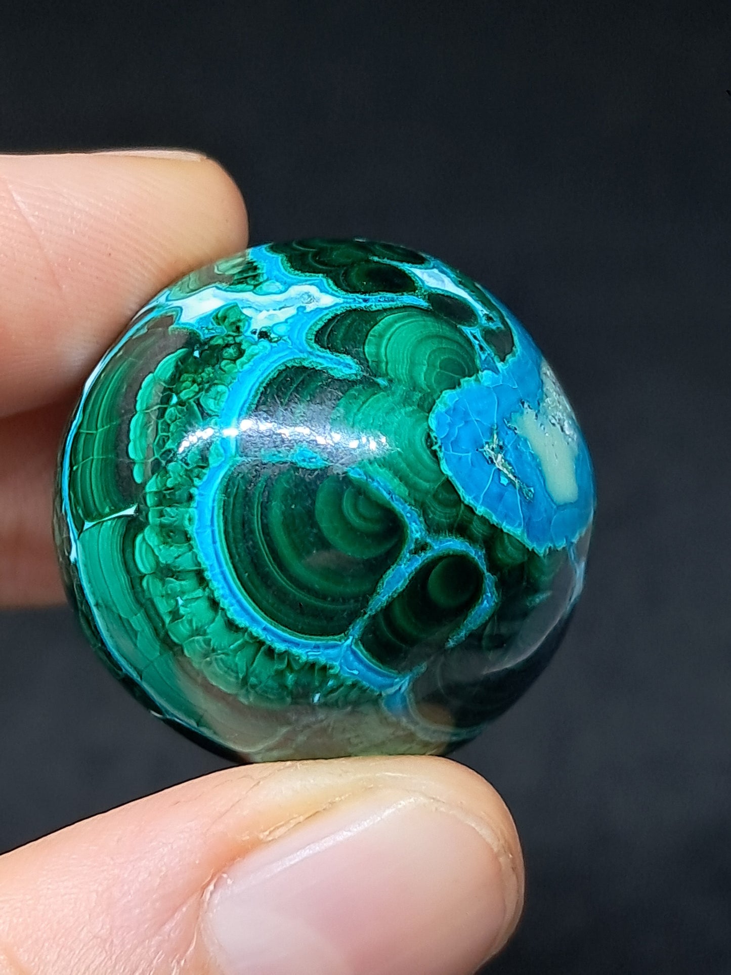 Chrysocolla w/ Malachite Sphere | Good Quality Natural Stone