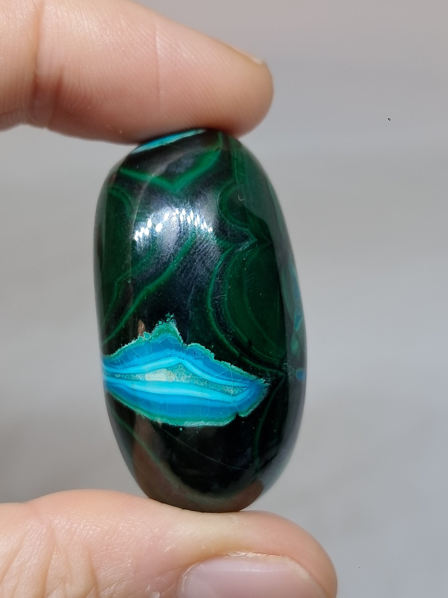 Chrysocolla w/ Malachite Tumble | Polished Free Form | Good Quality | Natural Stone