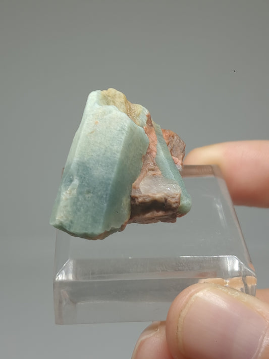 Aquamarine on Matrix (Karur) Rough Natural Crystal | Mineral Specimen #AQM42