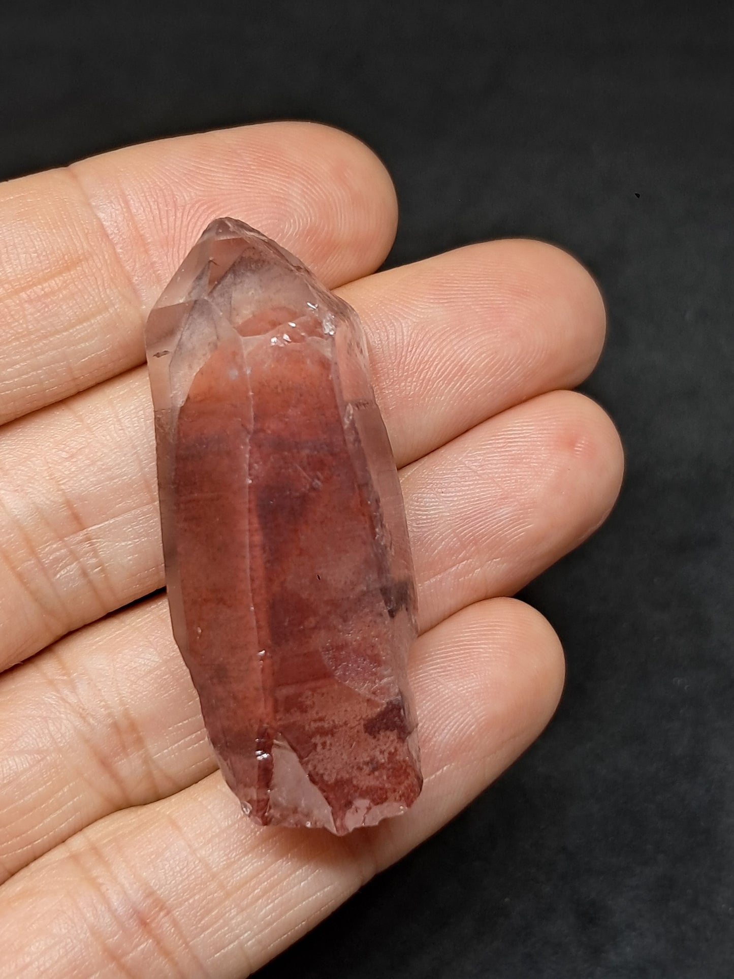 Hematite Phantom Quartz (Telangana) | Natural Crystal | Mineral Specimen #HPQ50