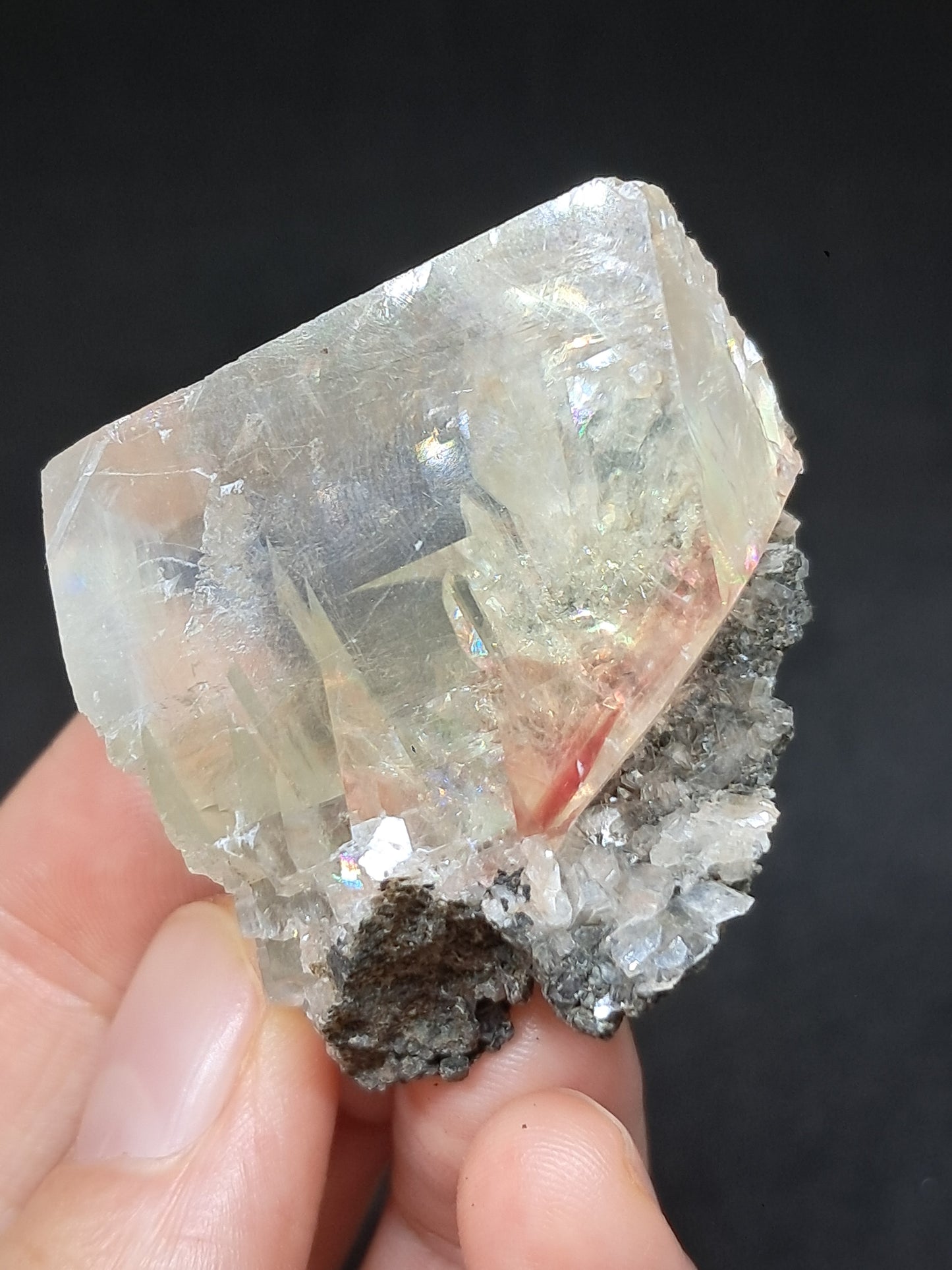 Calcita de frambuesa mohosa *Hallazgo raro* (Pithampur) Cristal natural | Piedra en bruto | Muestra mineral #CA33
