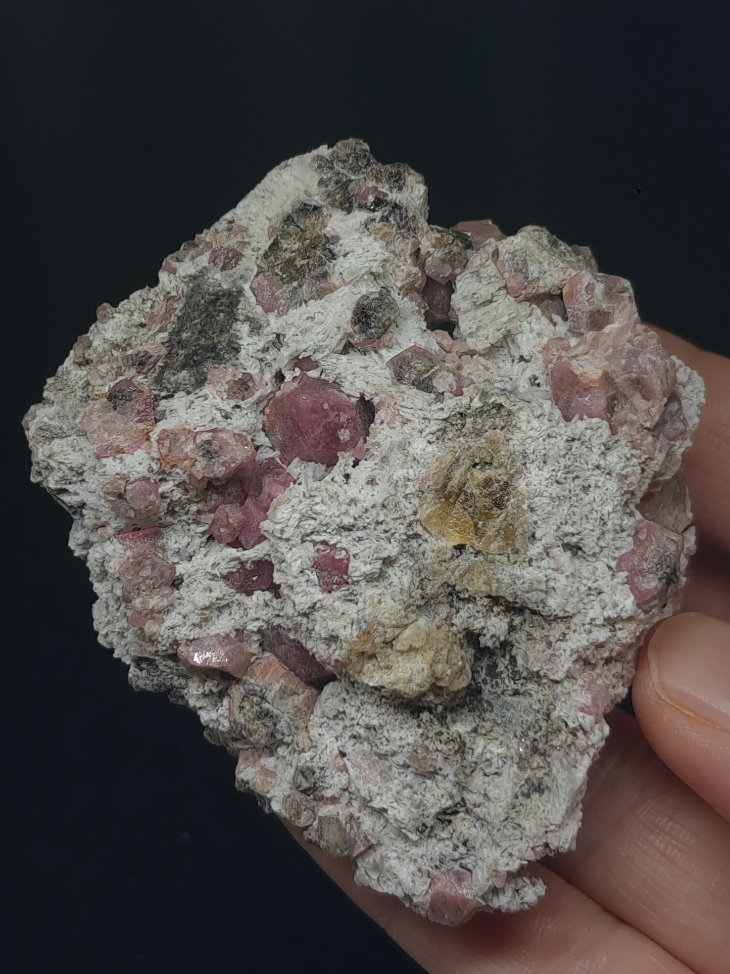Grossular Garnet on Matrix (Mexico) Pink Garnet Cluster |Rough Crystal Stone | Mineral Specimen #GR22