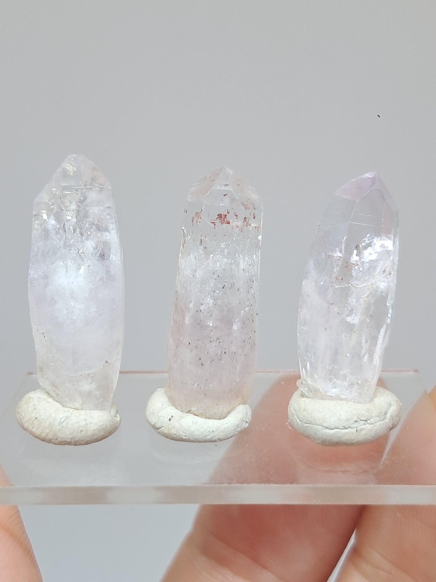 Set of 3 Veracruz Amethyst Crystals (Mexico) | Natural Points | Mineral Specimen #VA37