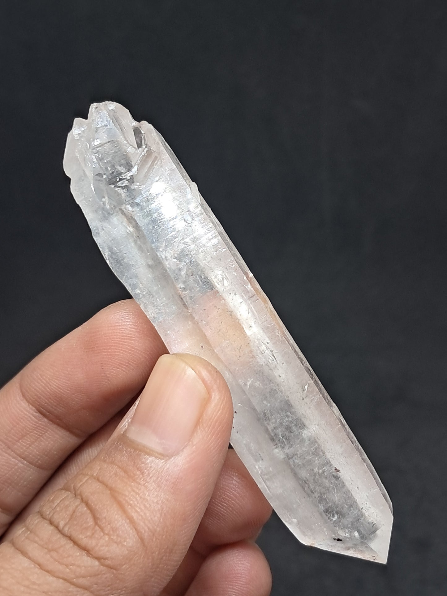 Himalayan Quartz Biterminated Self-healed Point | Natural Crystal | Mineral Specimen #CH70