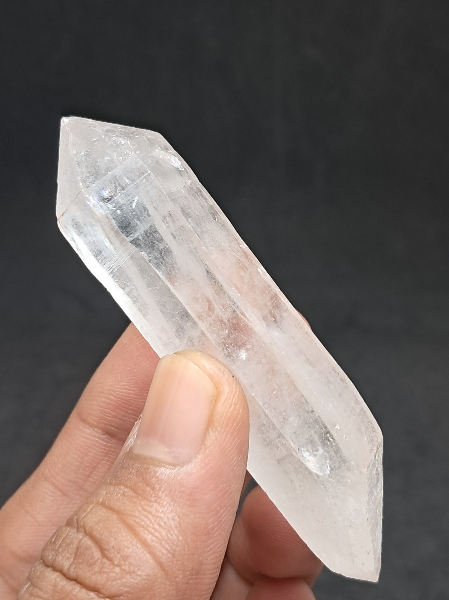 Himalayan Quartz Biterminated Self-healed Point | Natural Crystal | Mineral Specimen #CH73