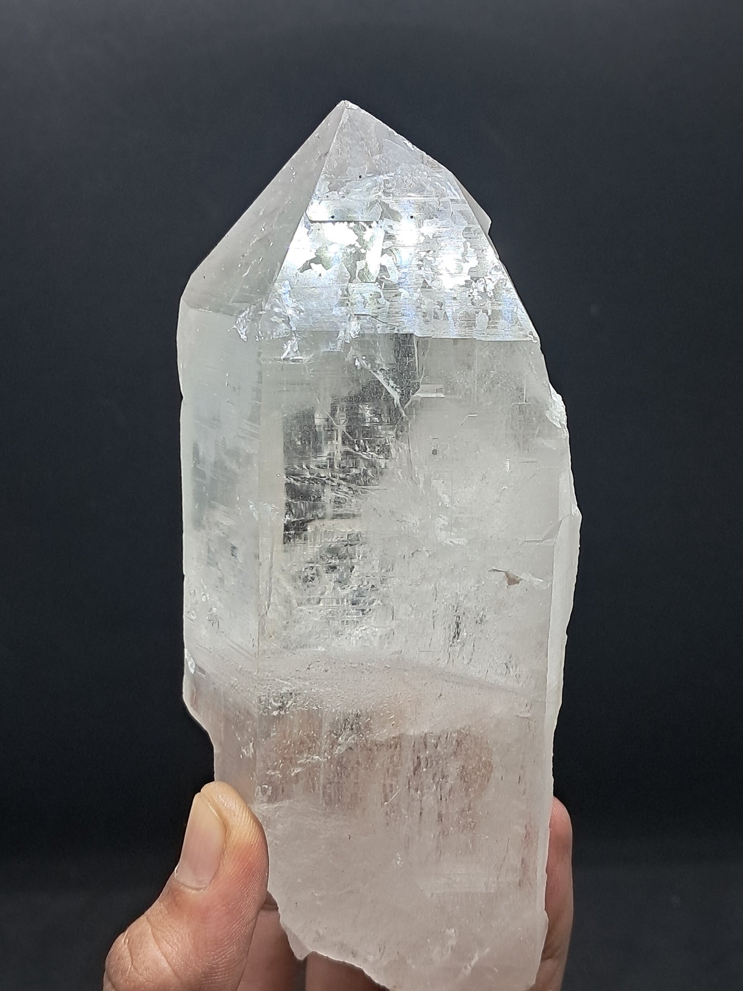Himalayan Quartz Crystal Point with Magnetite Inclusions | Natural Stone | Mineral Specimen #CH55
