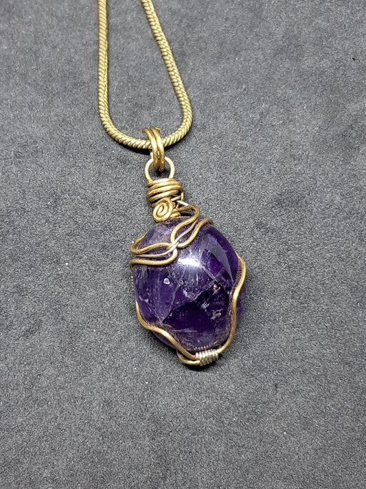 Colgante de amatista | Joyería artesanal | Collar #JL42
