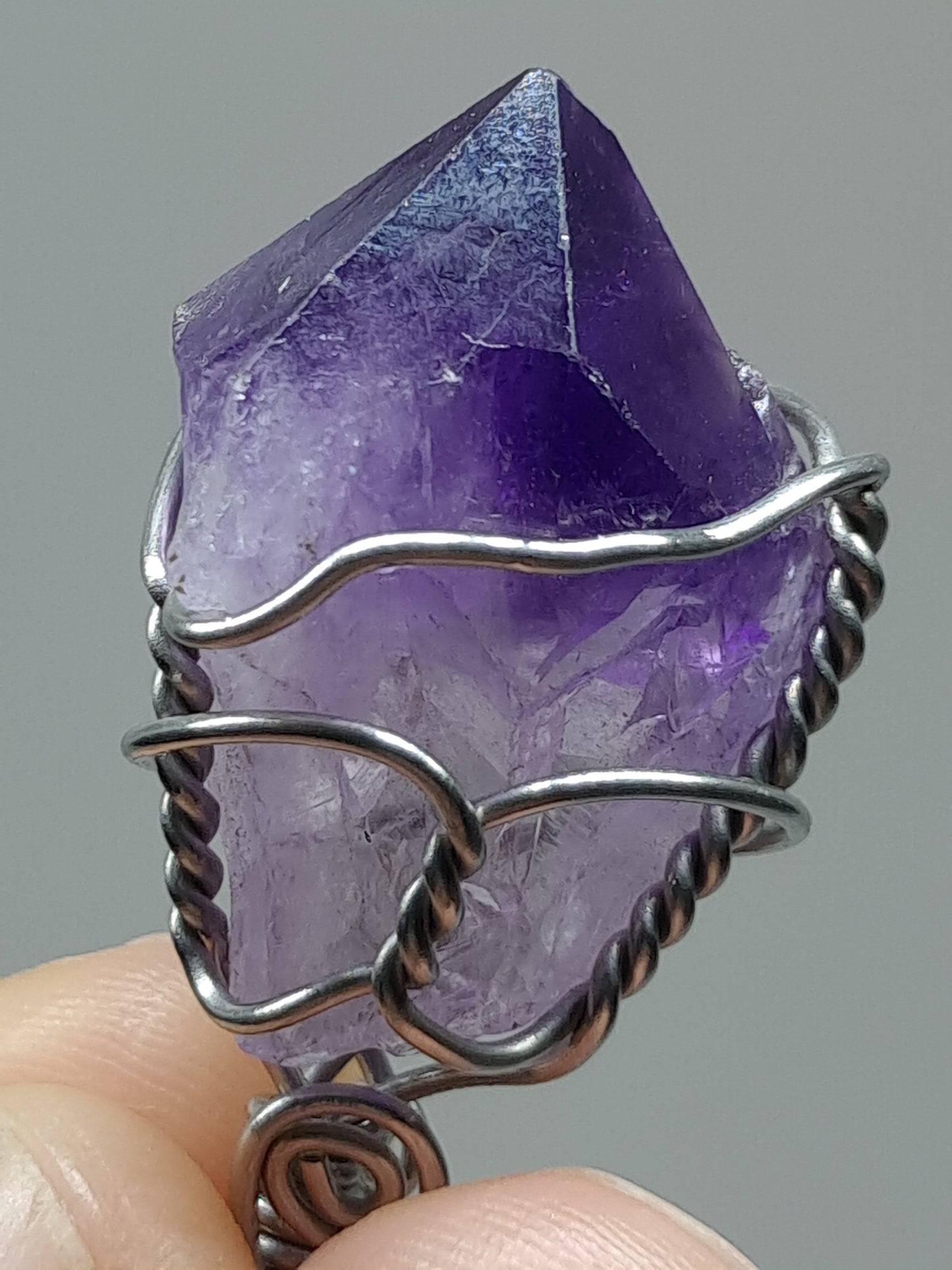 Amethyst Pendant | Handcrafted Jewelry | Natural Crystal Point #JL46
