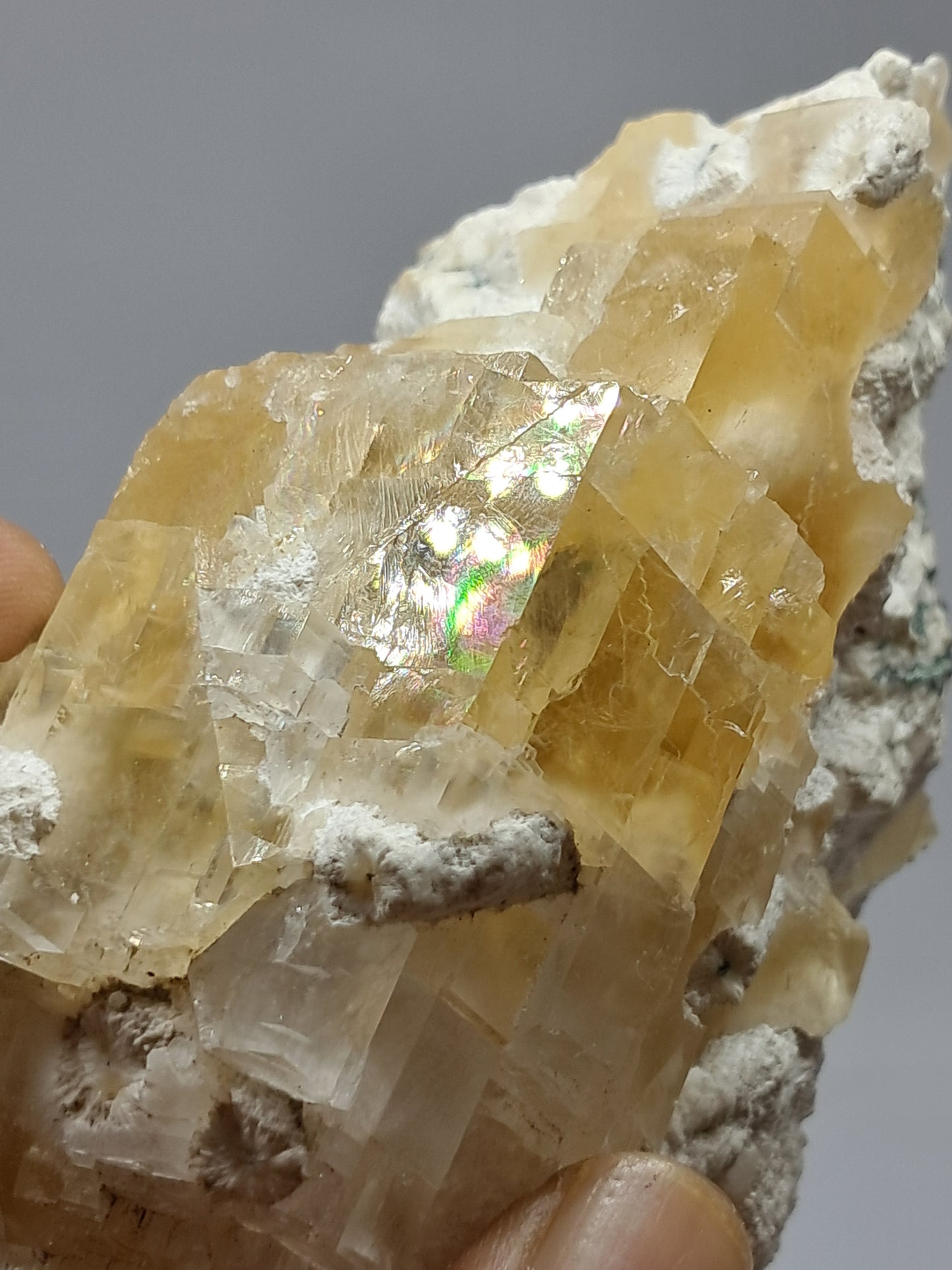Honey Calcite w/ Okenite (India) Rough Crystal | Natural Stone | Mineral Specimen #CA17