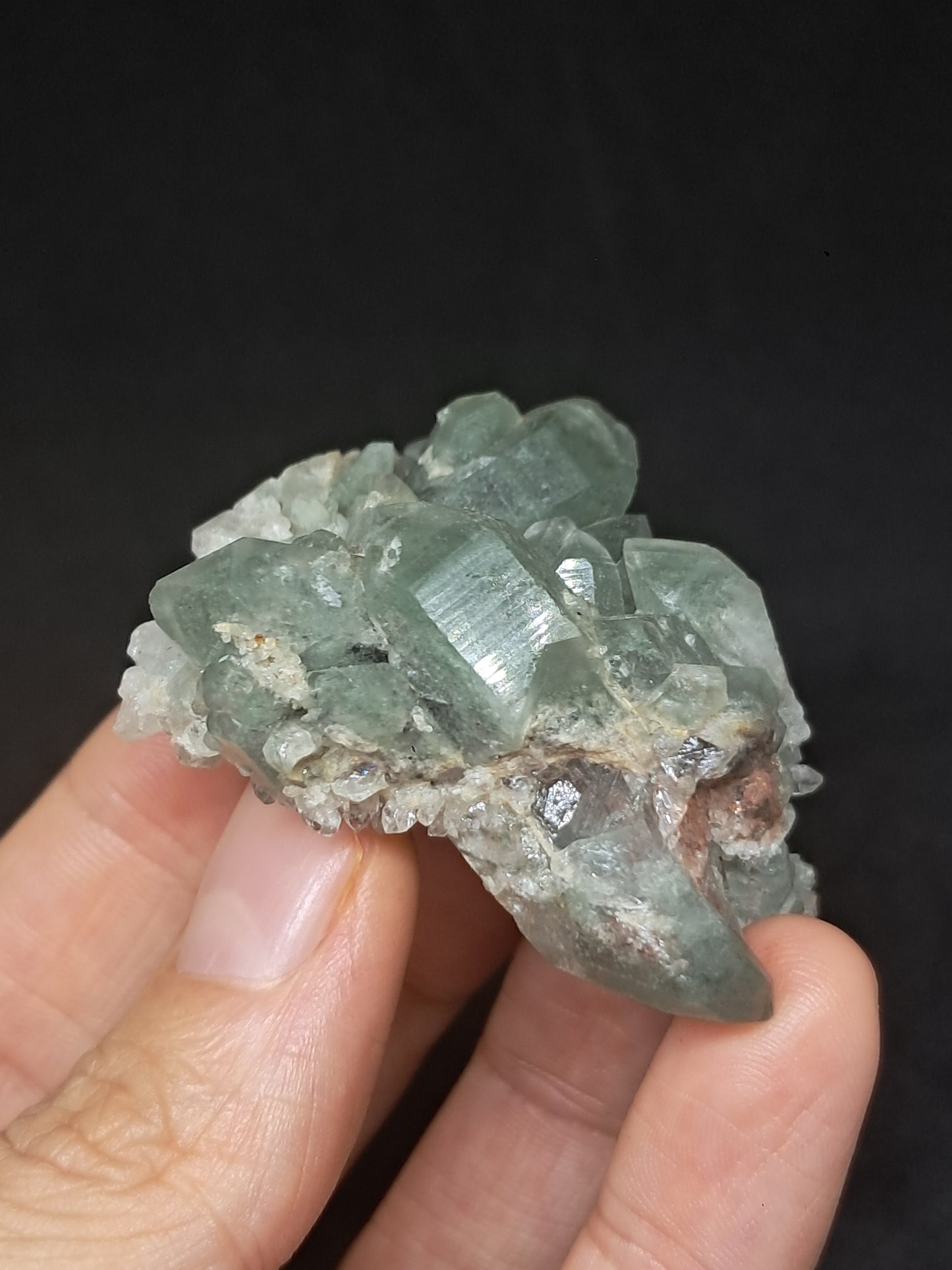 Racimo Natural de Cuarzo Fantasma Clorita (Kullu) | Cristal Chamánico Jardín #CQ68