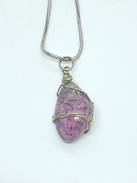 Cobaltoan Calcite Pendant | Handcrafted Jewelry | Unique Necklace #JL59