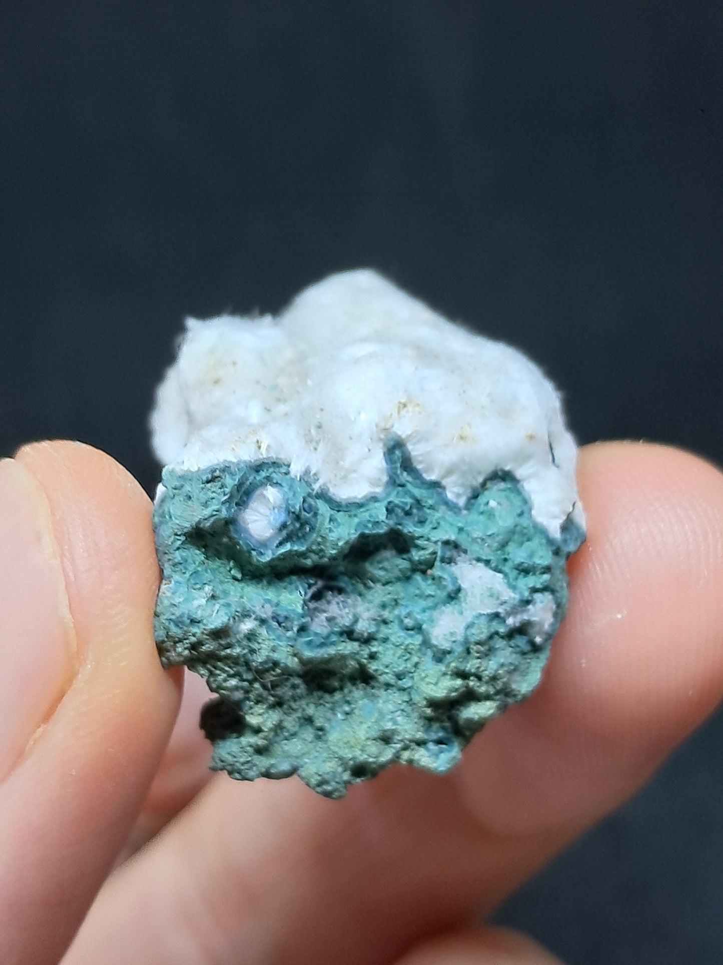 Okenite on Chalcedony (Mumbai) Mineral Specimen | Natural Crystal #OK41