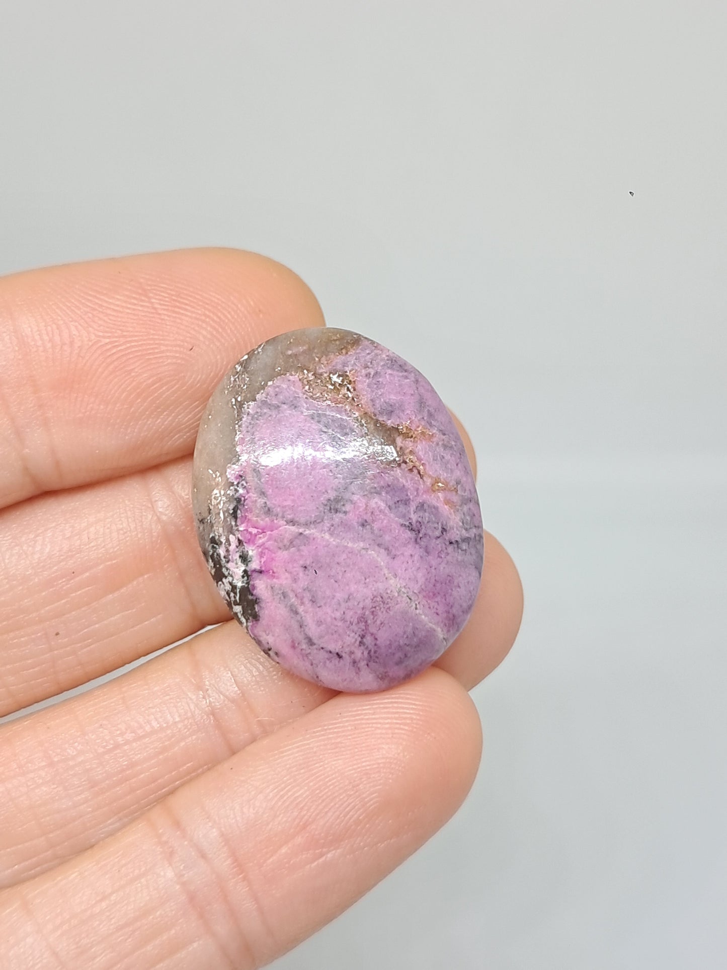 Cobaltoan Calcite Palmstone | Natural Polished Stone | Rare Mineral #CO3