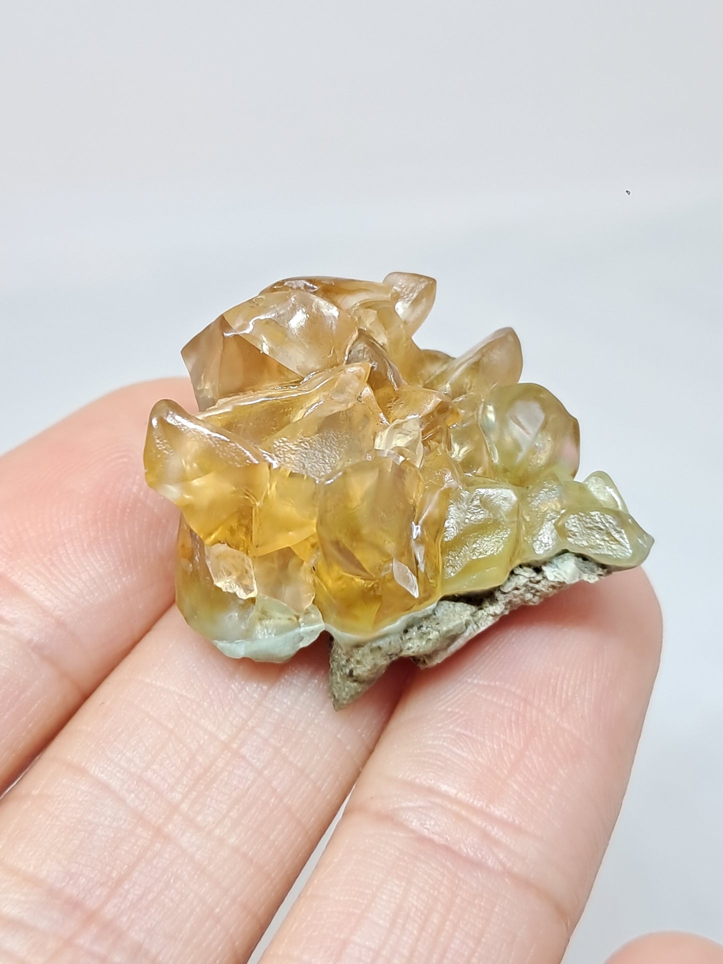 Honey Calcite (Ahmednagar) Dog Tooth Formation | Natural Crystal | Mineral Specimen #CA26