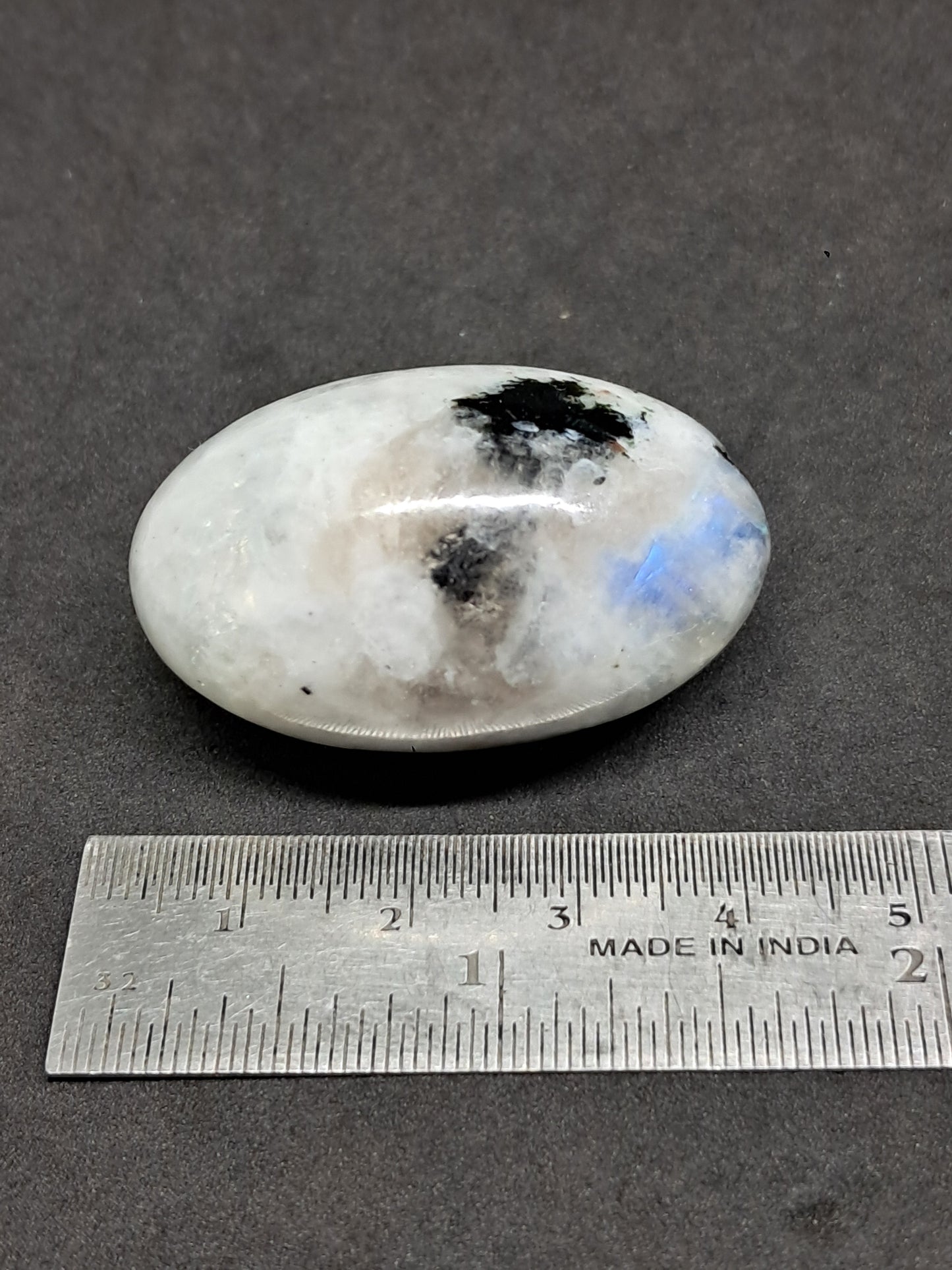 Rainbow Moonstone Shivalingam | White Labradorite | Natural Polished Stone
