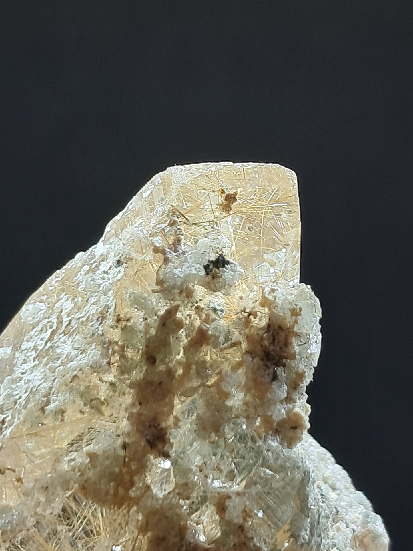 Himalayan Quartz w/ Golden Rutile and Chlorite (Himachal Pradesh) Self-healed |  Natural Crystal #CH60