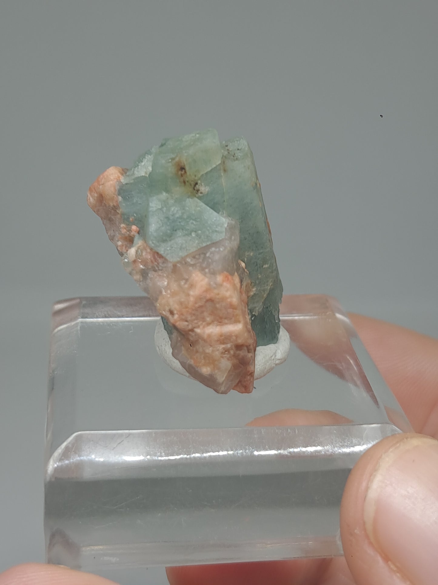 Aquamarine on Matrix (Karur) Rough Natural Crystal | Mineral Specimen #AQM48