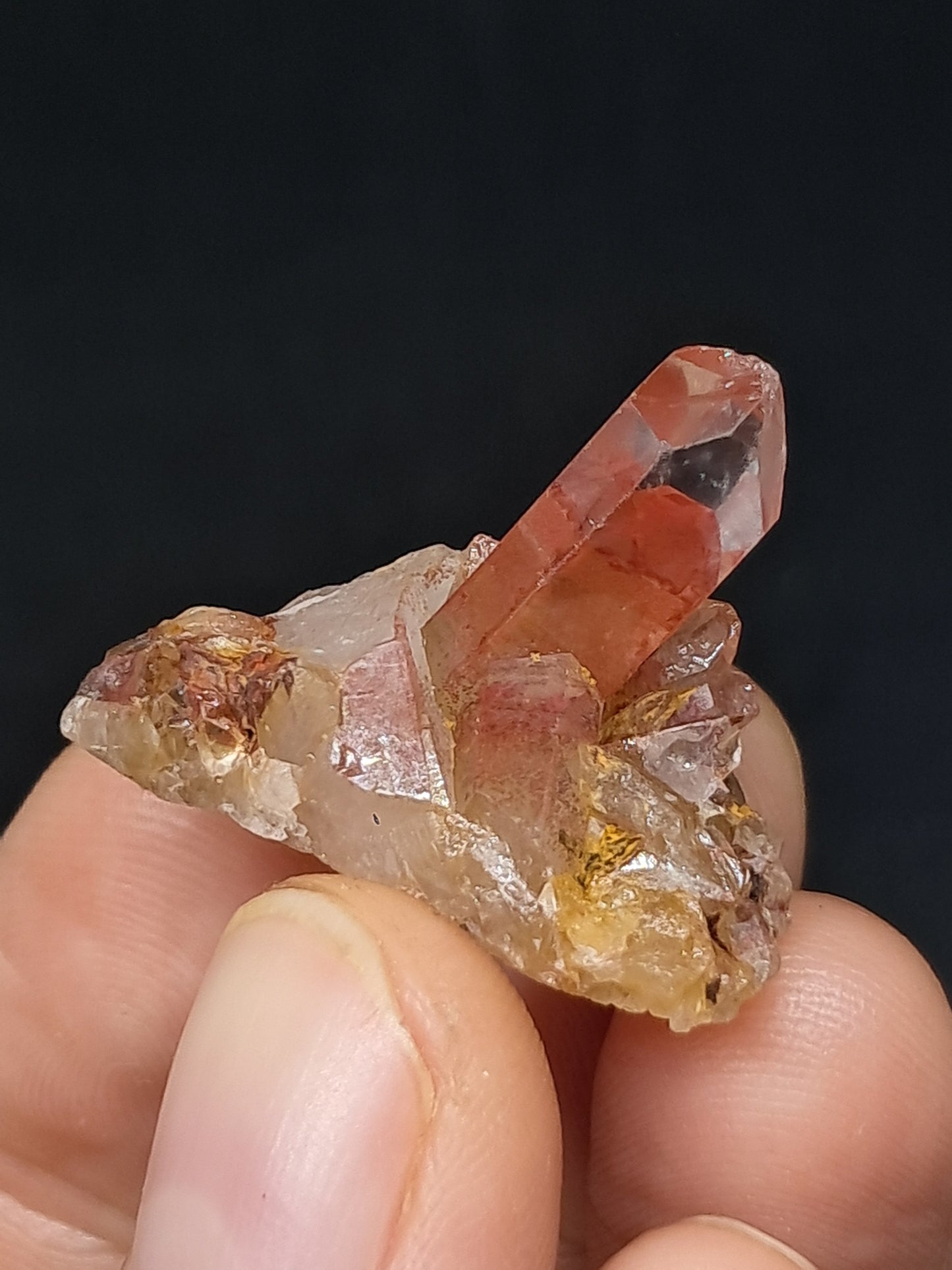 Hematite Phantom Quartz (Telangana) | Natural Crystal | Mineral Specimen #HPQ60