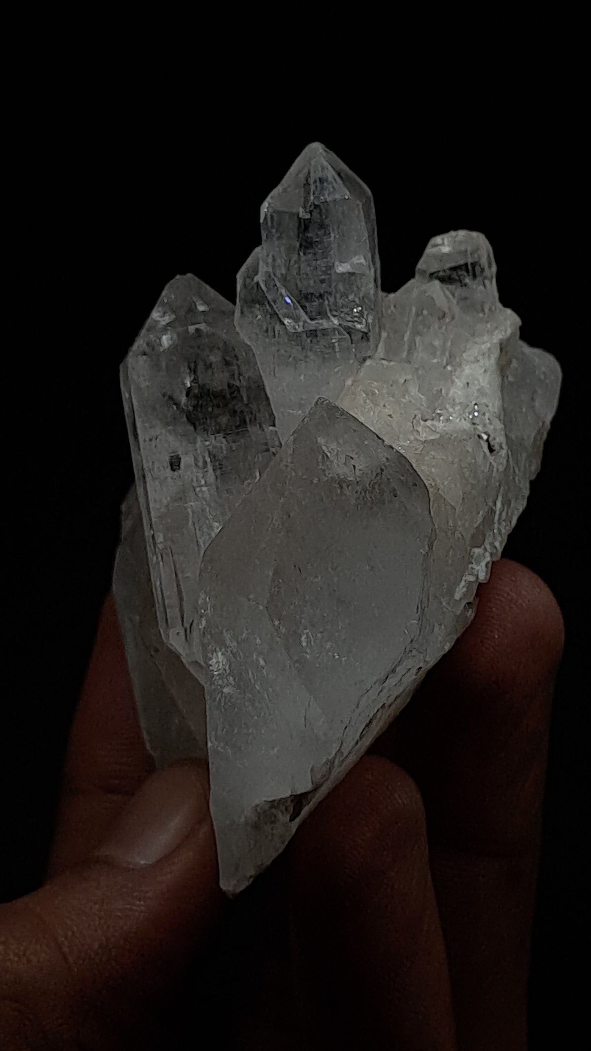Himalayan Clear Quartz (Kullu) Natural Cluster | Black Rutile Inclusions | Double Termination #CH91