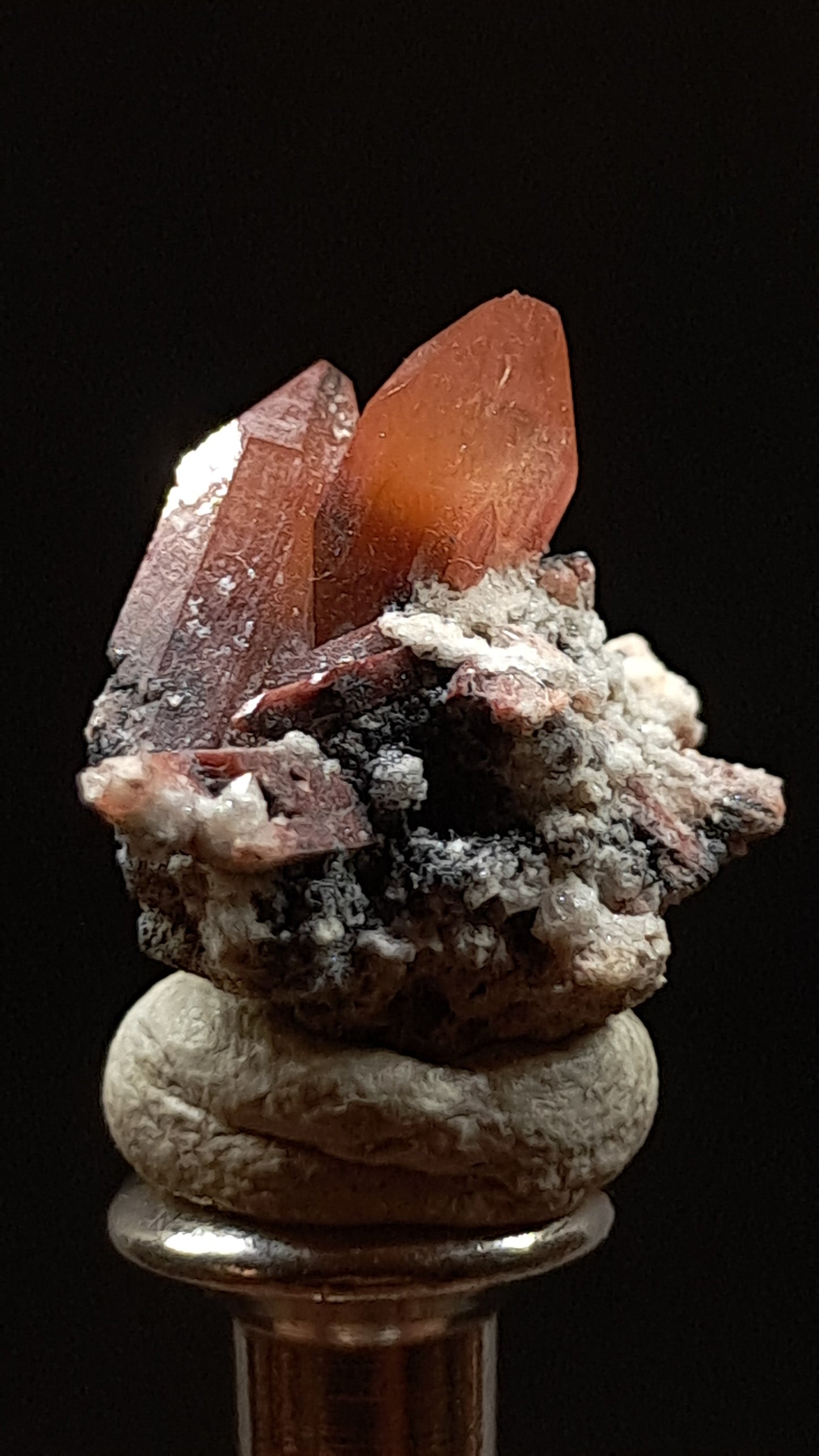 Natural Topaz Crystal Cluster (Mexico) Red-Orange Colour | Rare Gemstone | Mineral Specimen #TPZ36