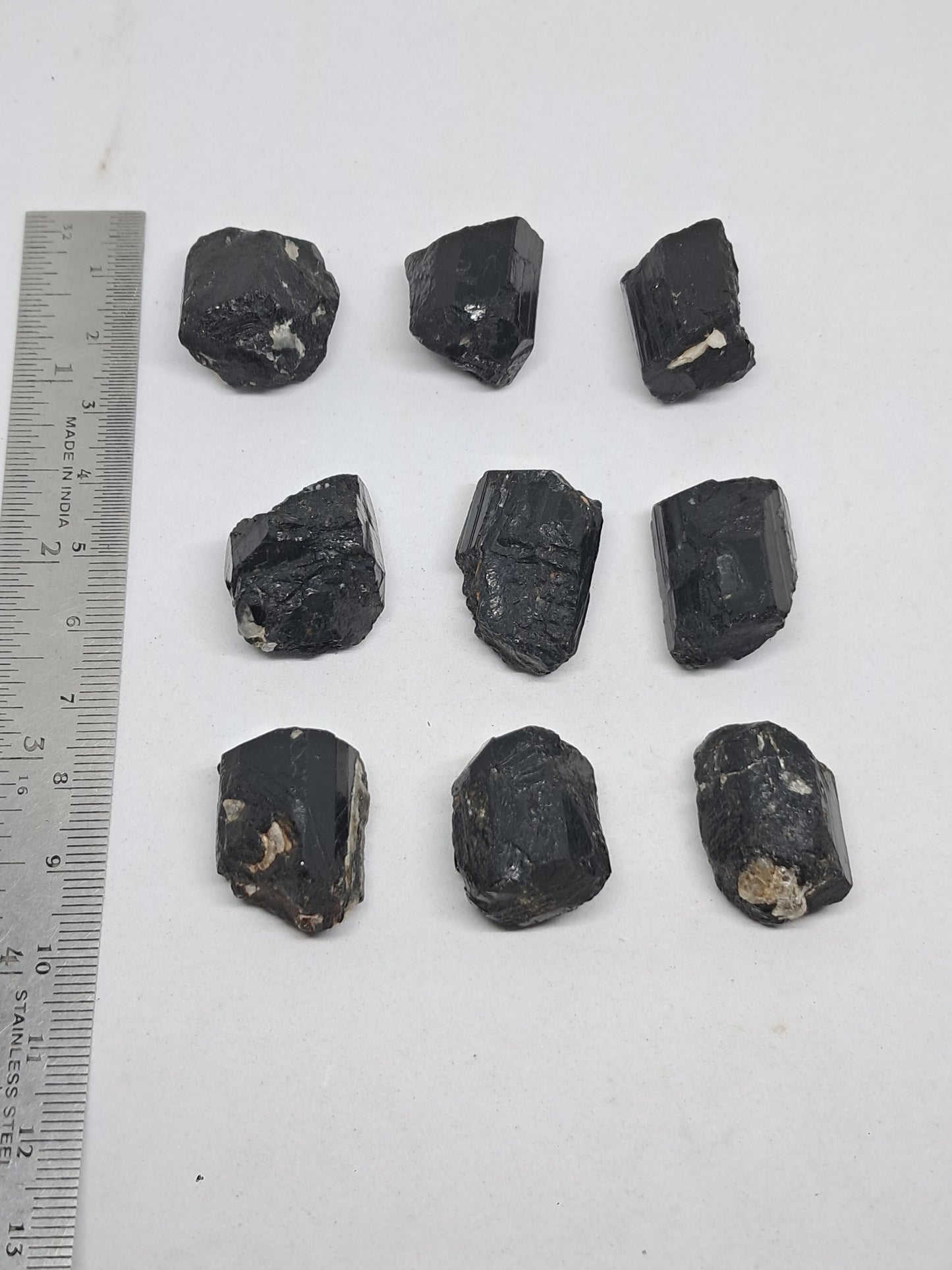 Medium Black Tourmaline Crystals (Karnataka) Natural Stone | Mineral Specimen #BT5