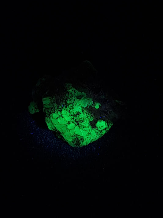 Hyalite Opal on Matrix (Mexico) Rough Crystal Stone | UV-Reactive Mineral Specimen #OH17