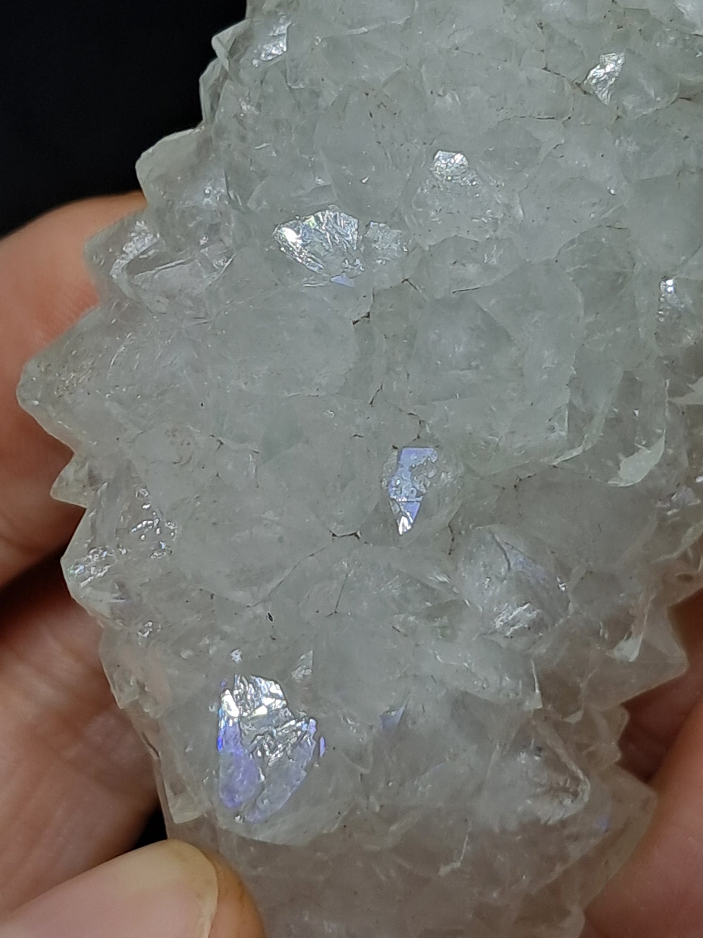Cuarzo Iris (Aurangabad) | Anandalita | Estalactita | Cristal natural n.° AQ46