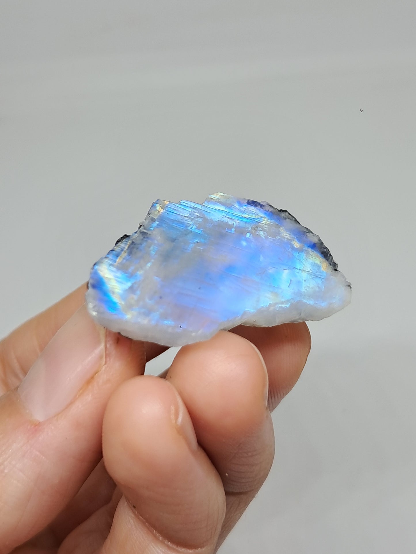 White Labradorite | Rainbow Moonstone *High Grade* (Tamil Nadu) Rough & Polished Stone | Natural Rock #MN19