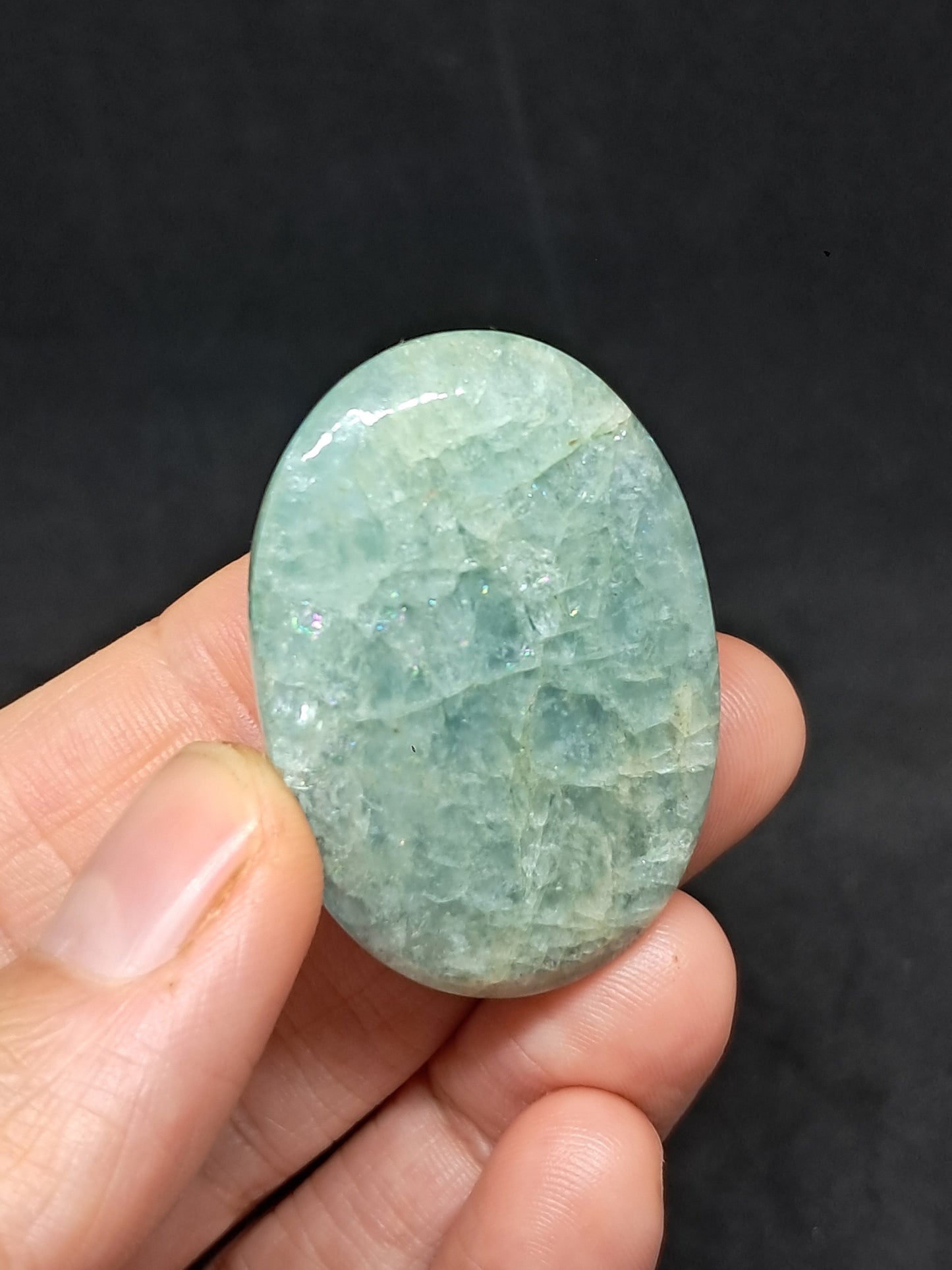 Aquamarine Cabochon Large Size | Polished Natural Stone