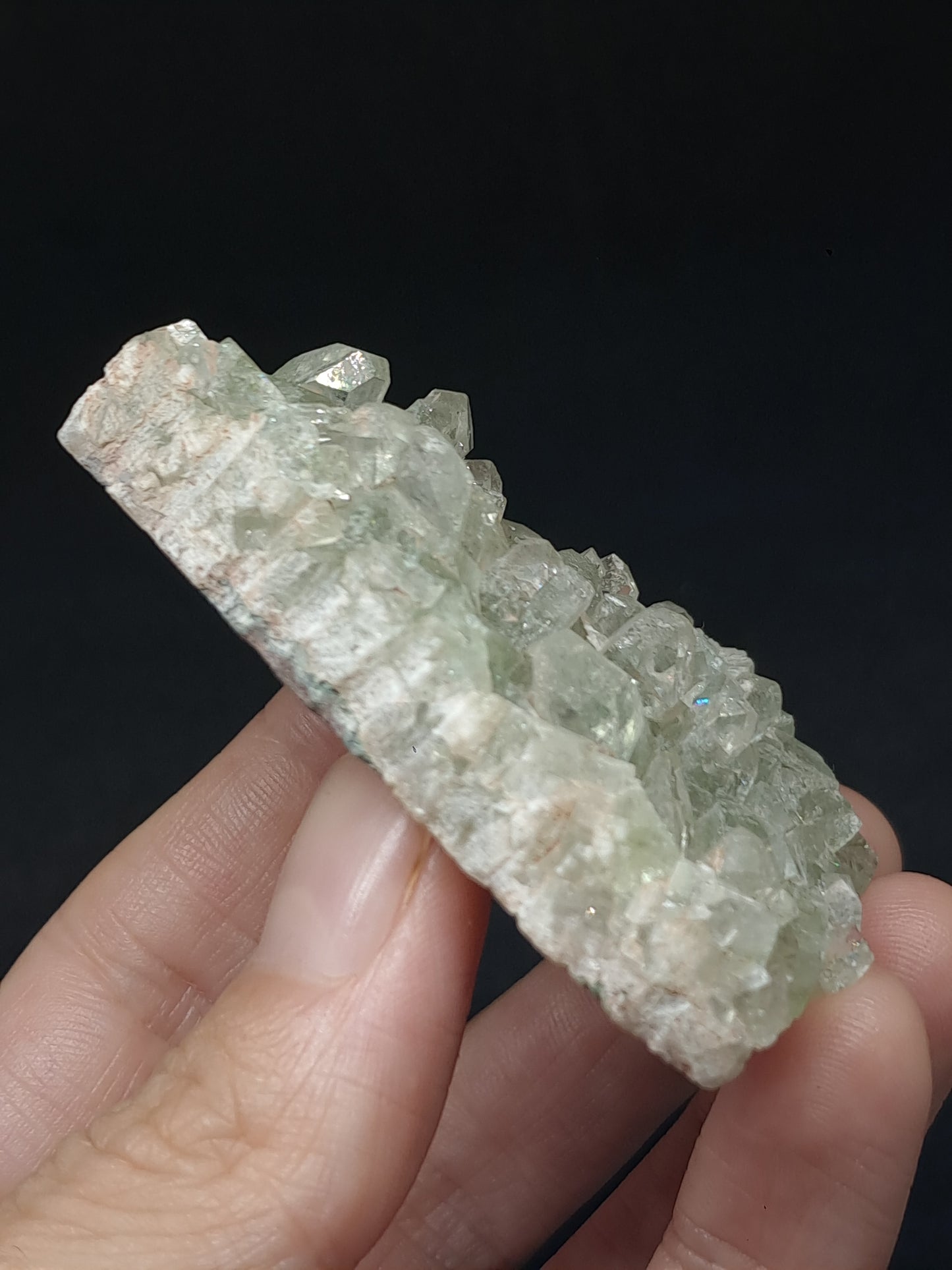 Green Apophyllite Cluster (Fluorapophyllite) (Ajanta) Rough Natural Crystal | Mineral Specimens #GA60