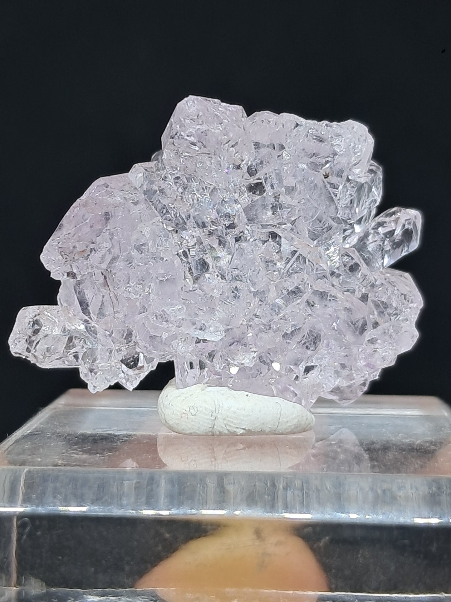 Amatista en racimo (Karur) Cristal de cuarzo lavanda brillante | Piedra natural | Ejemplar mineral n.° KA79