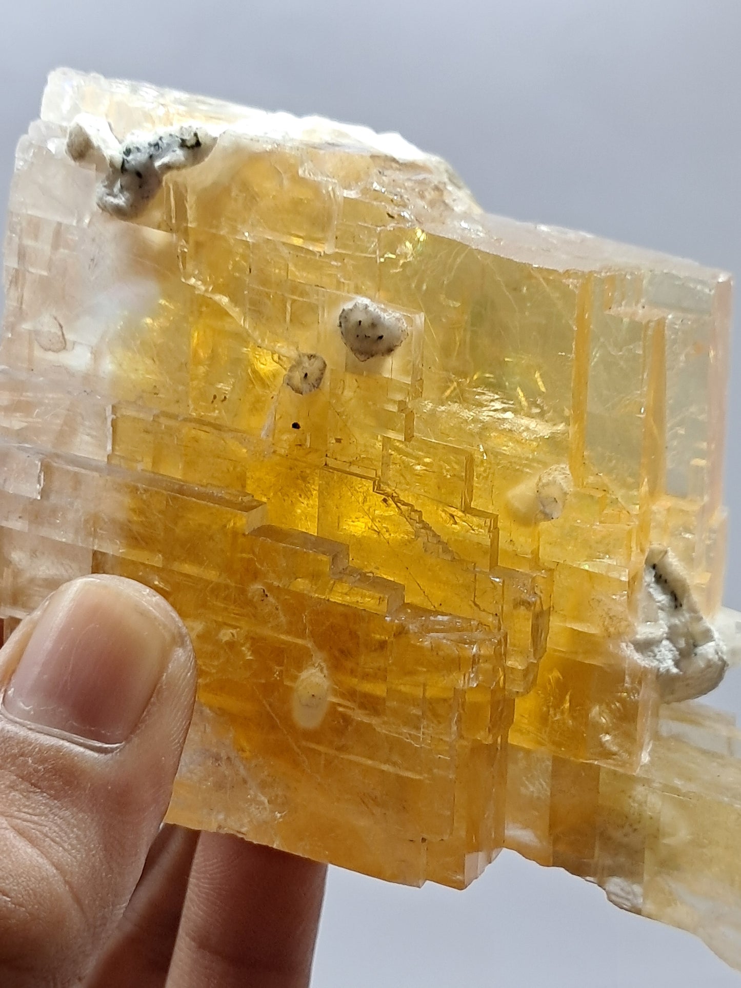 Honey Calcite w/ Okenite (India) Rough Crystal | Natural Stone | Mineral Specimen #CA15