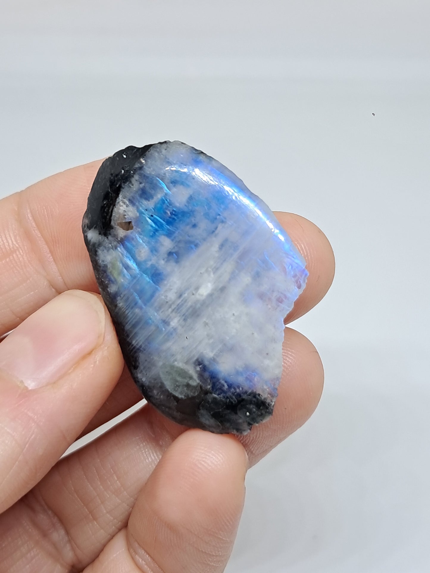 White Labradorite | Rainbow Moonstone *High Grade* (Tamil Nadu) Rough & Polished Stone | Natural Rock #MN18