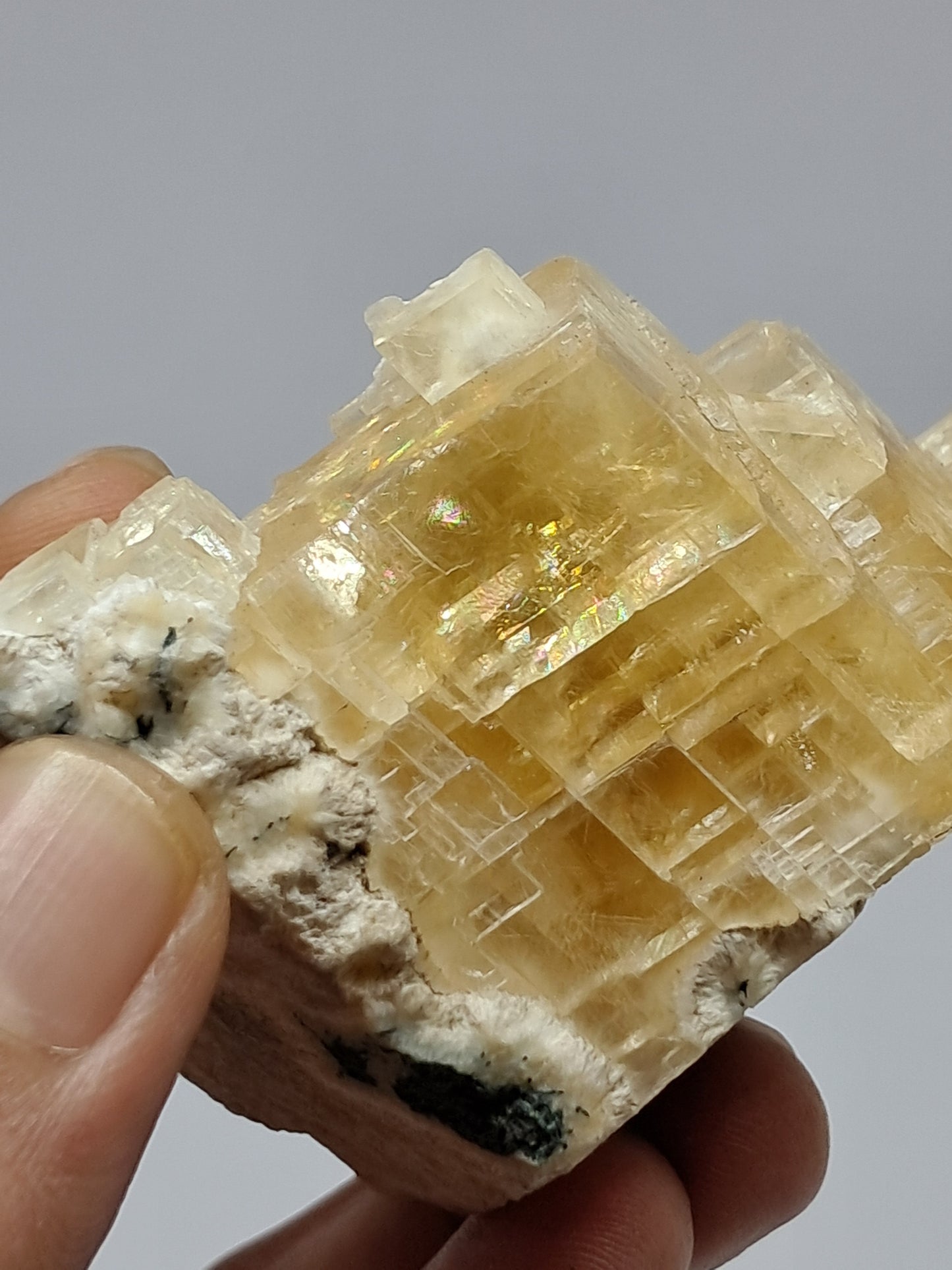 Honey Calcite w/ Okenite (India) Rough Crystal | Natural Stone | Mineral Specimen #CA16