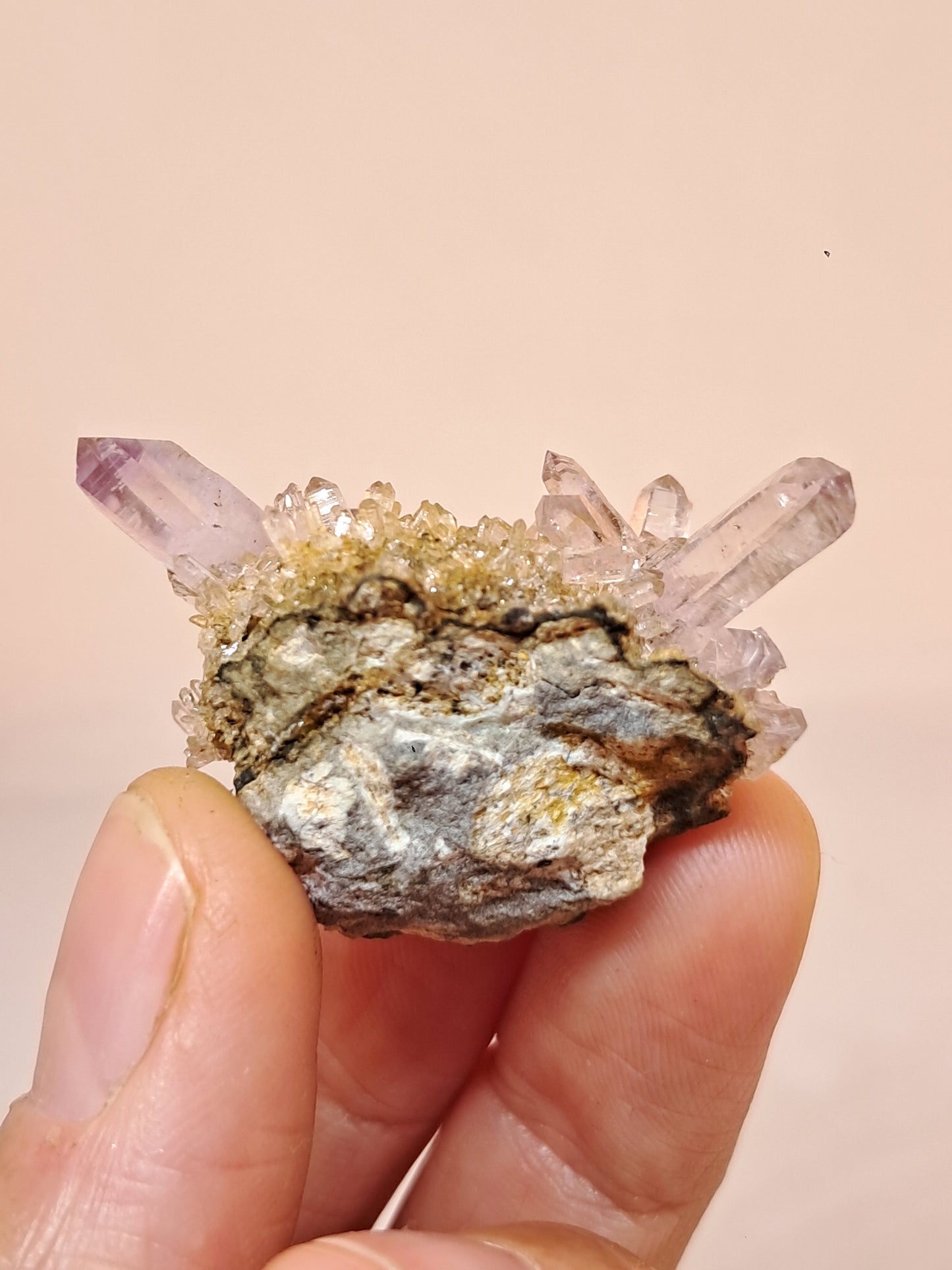 Veracruz Amethyst Crystals on Matrix (Mexico) | Natural Cluster | Mineral Specimen #VA22