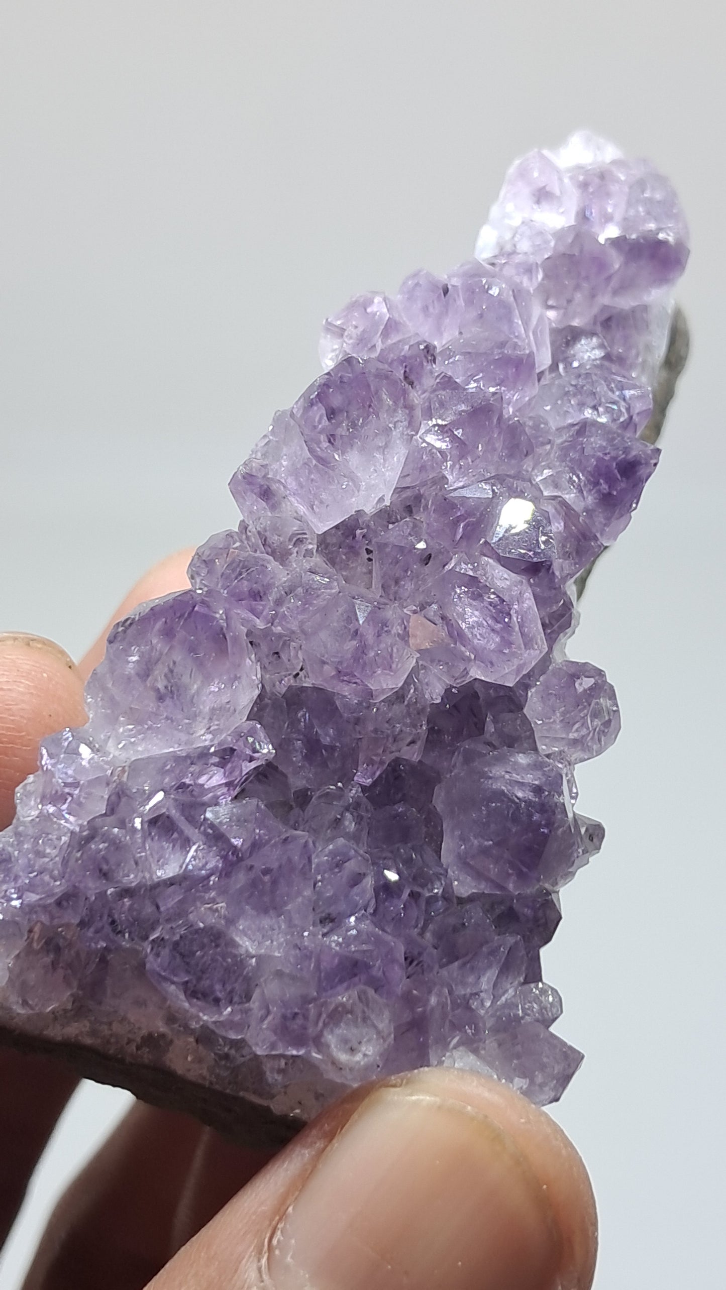 Deep Purple Amethyst On Agate (Brazil) | Natural Cluster | Mineral Specimen #AMB7