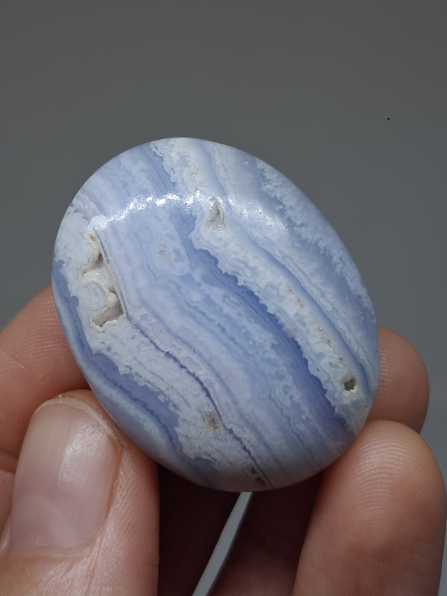 Blue Lace Agate Palmstone | Good Quality Natural Stone
