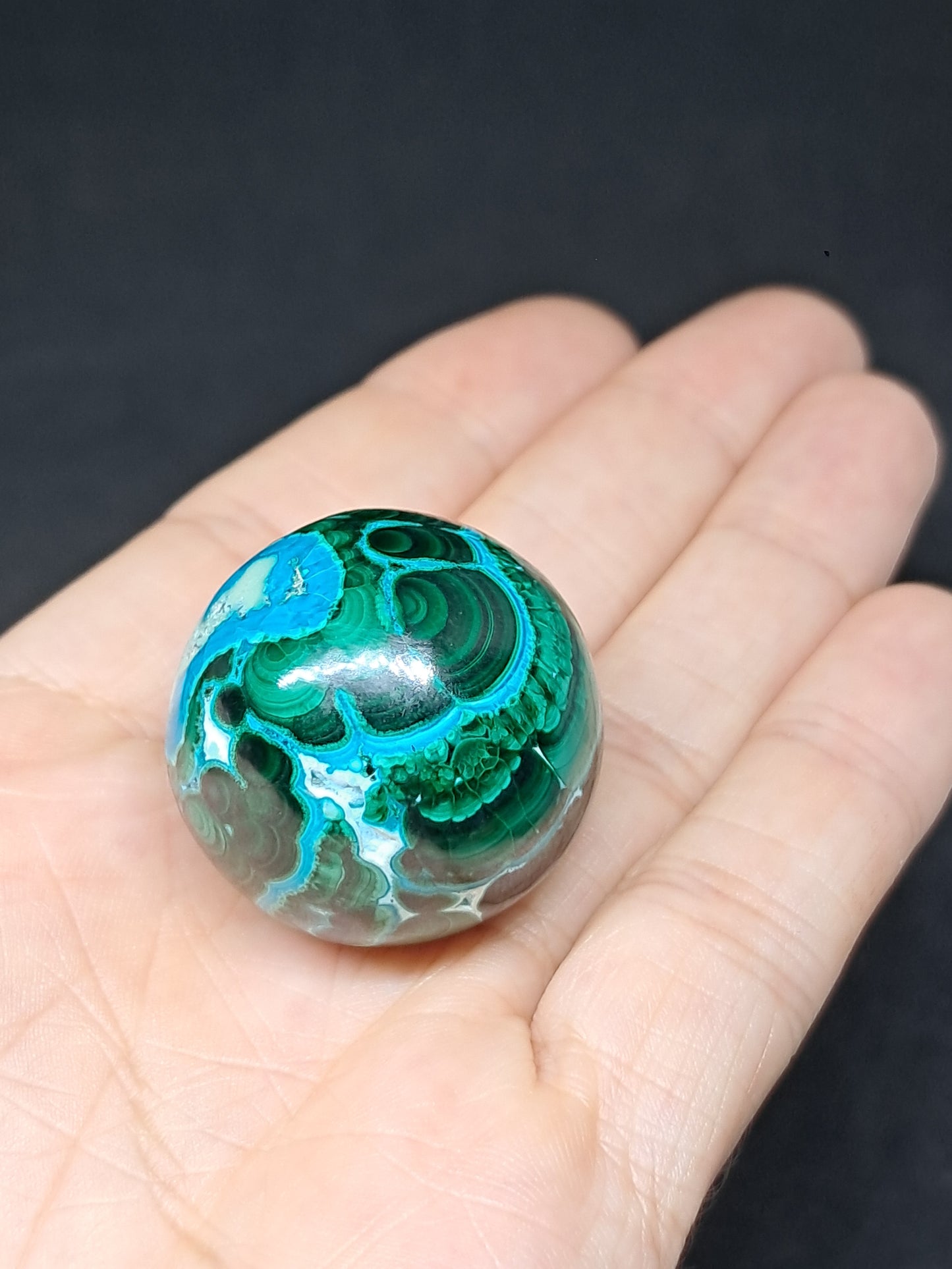 Chrysocolla w/ Malachite Sphere | Good Quality Natural Stone