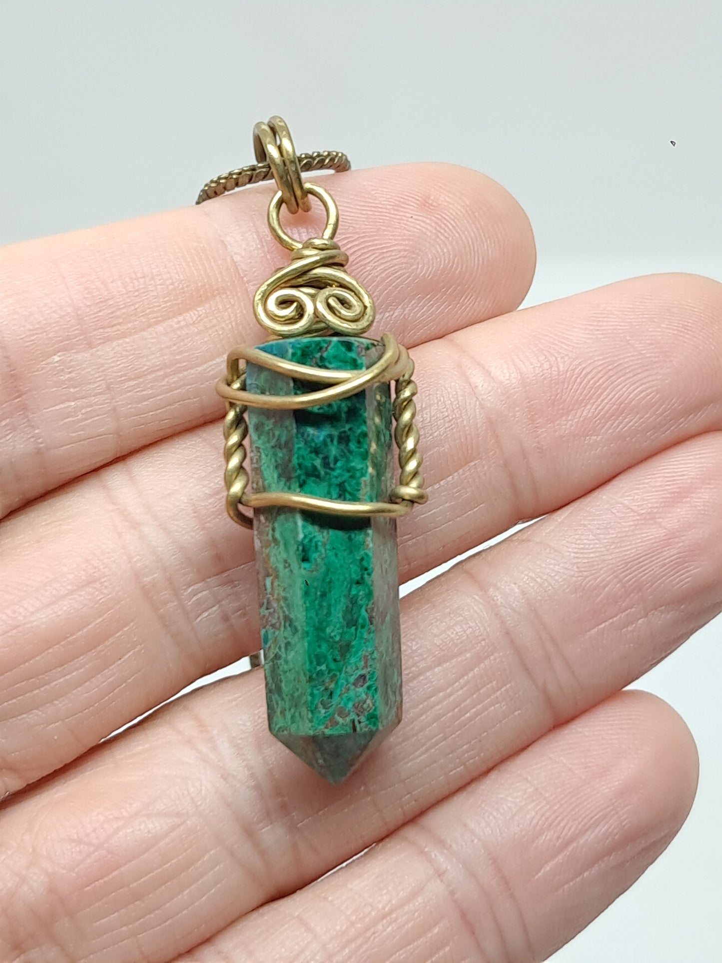 Chrysocolla Pendant | Handcrafted Jewelry #JL53