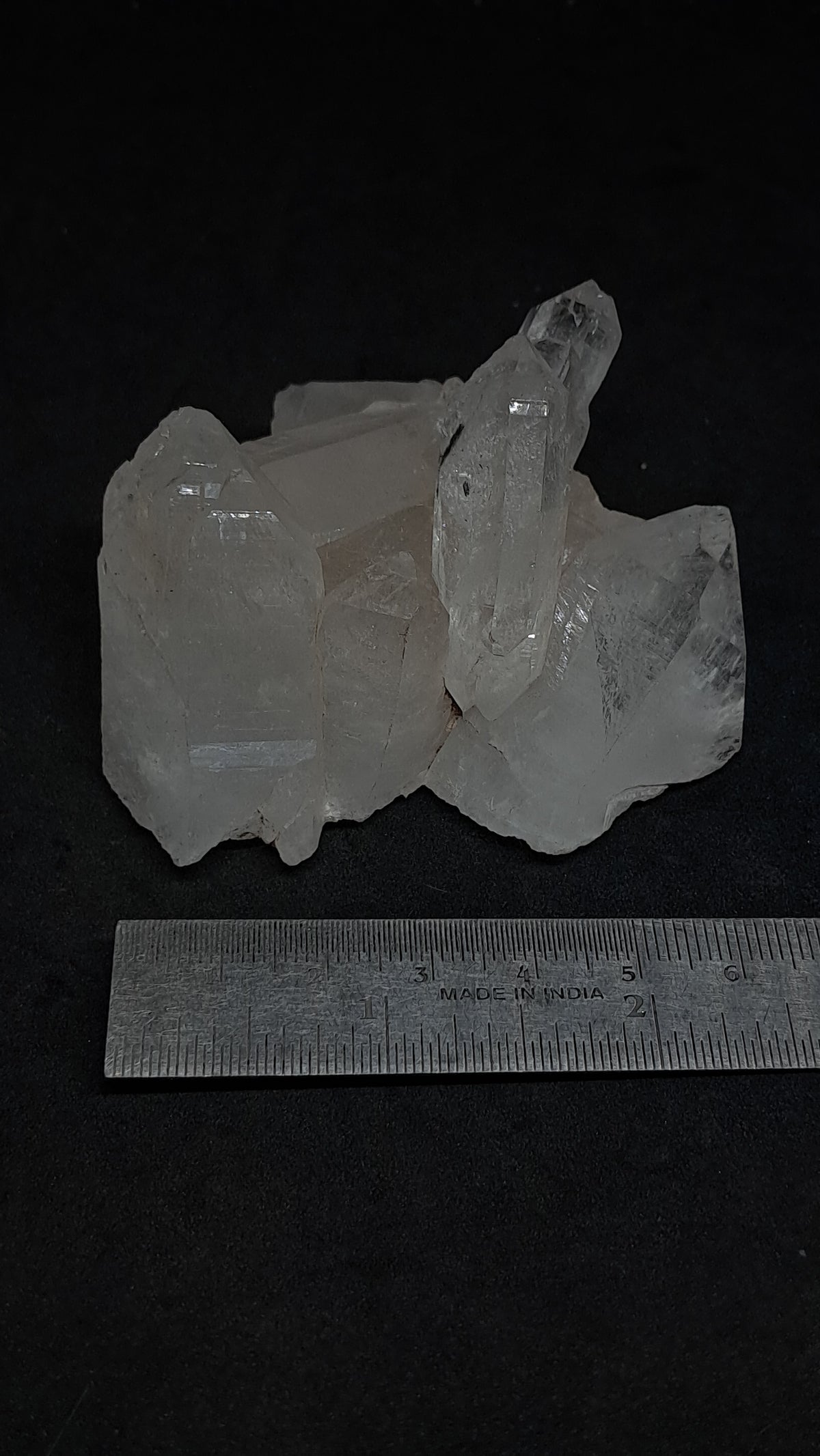 Himalayan Clear Quartz (Kullu) Natural Cluster | Black Rutile Inclusions | Double Termination #CH91