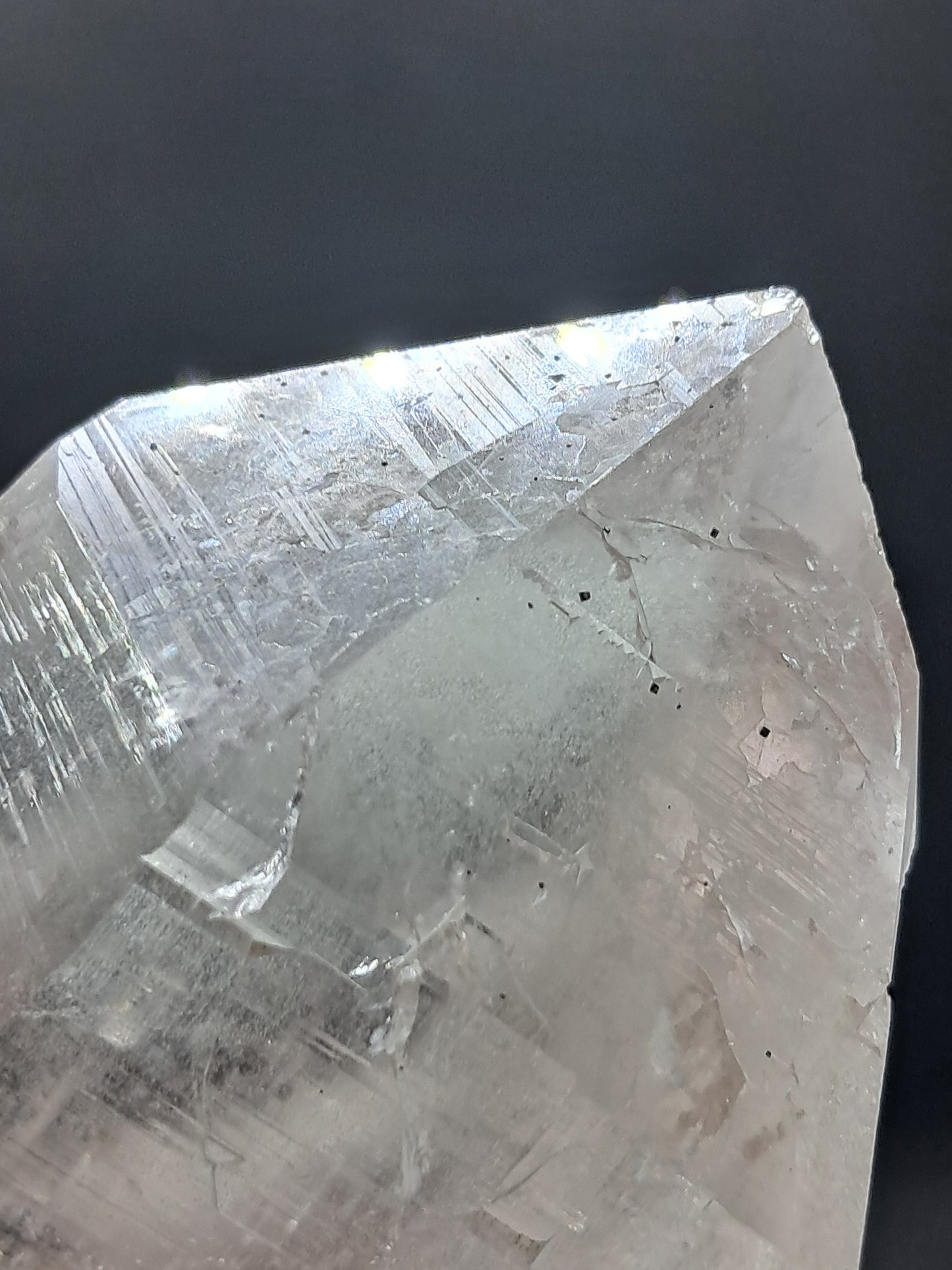 Himalayan Quartz Crystal Point with Magnetite Inclusions | Natural Stone | Mineral Specimen #CH55