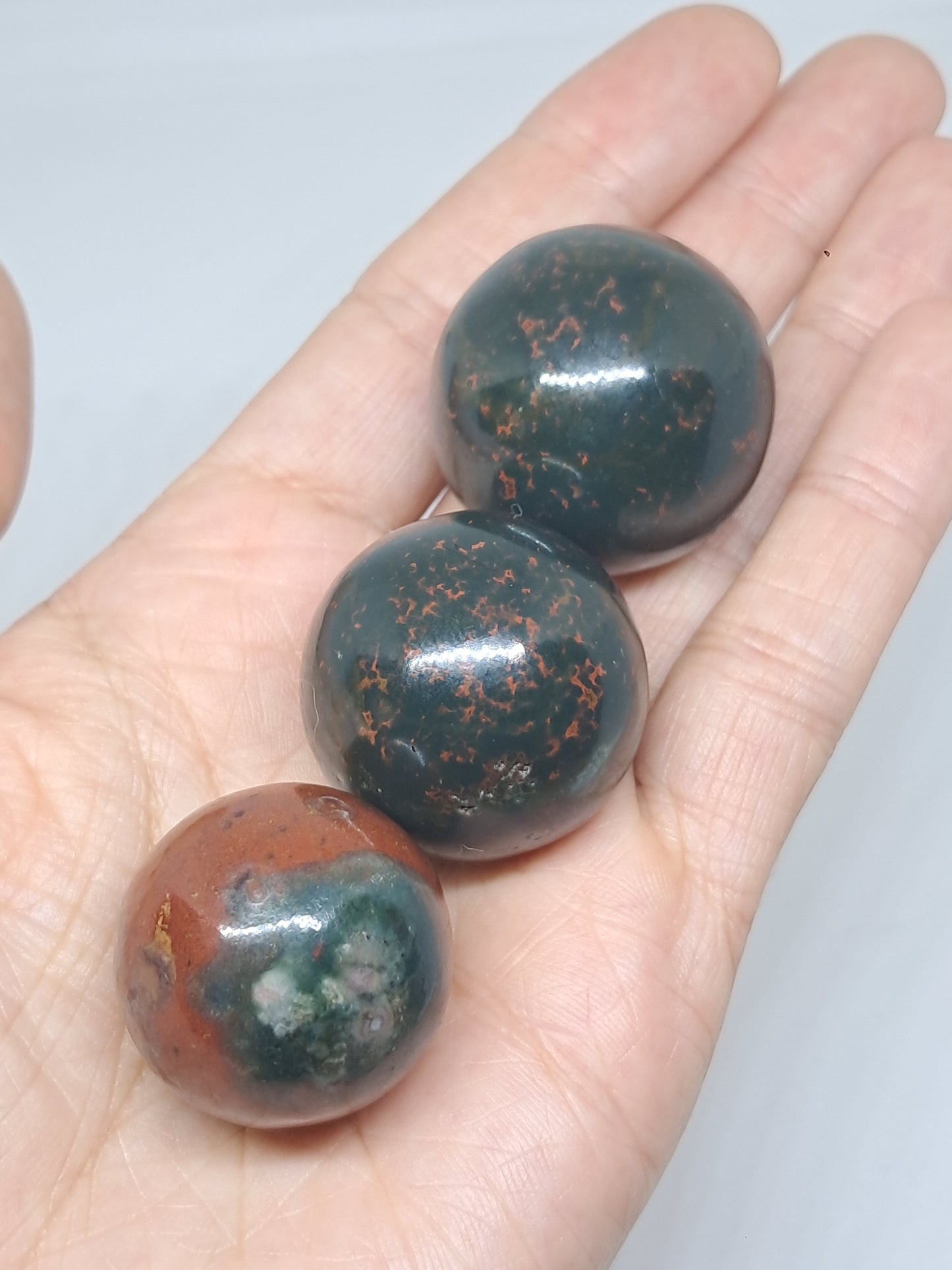Esfera de piedra de sangre | Piedras pulidas | Cristales naturales #BS4