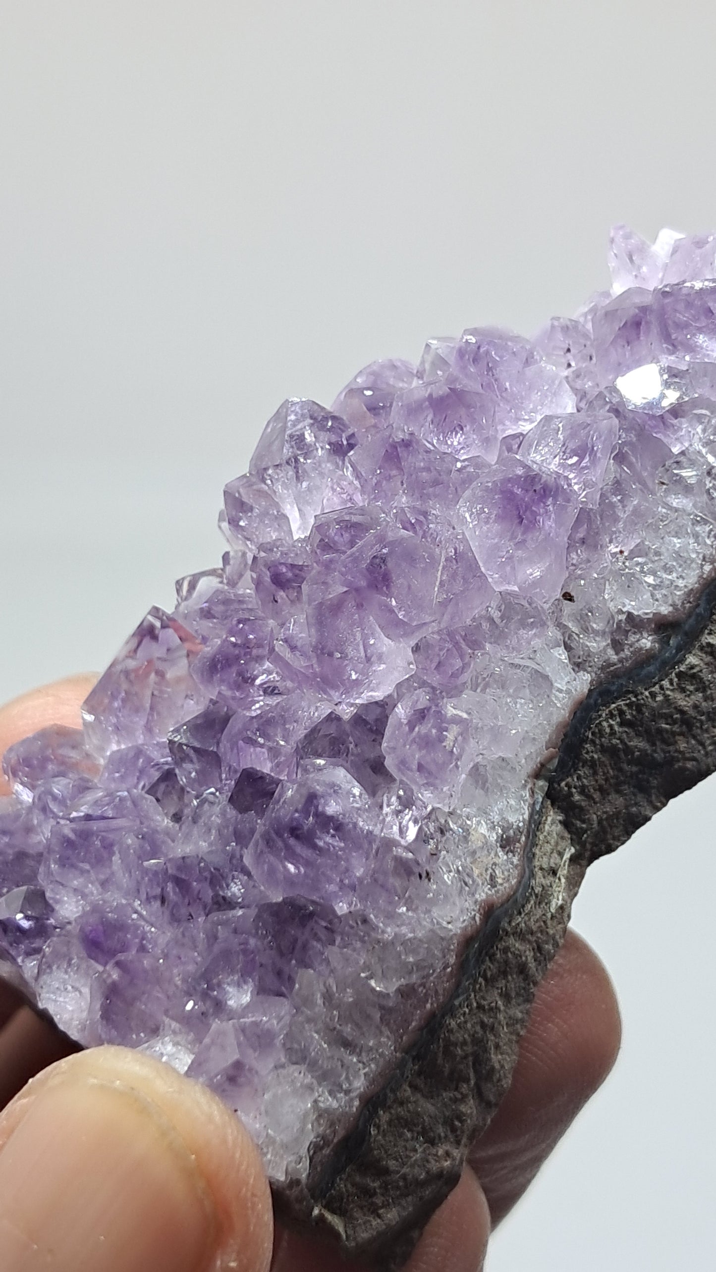 Deep Purple Amethyst On Agate (Brazil) | Natural Cluster | Mineral Specimen #AMB7