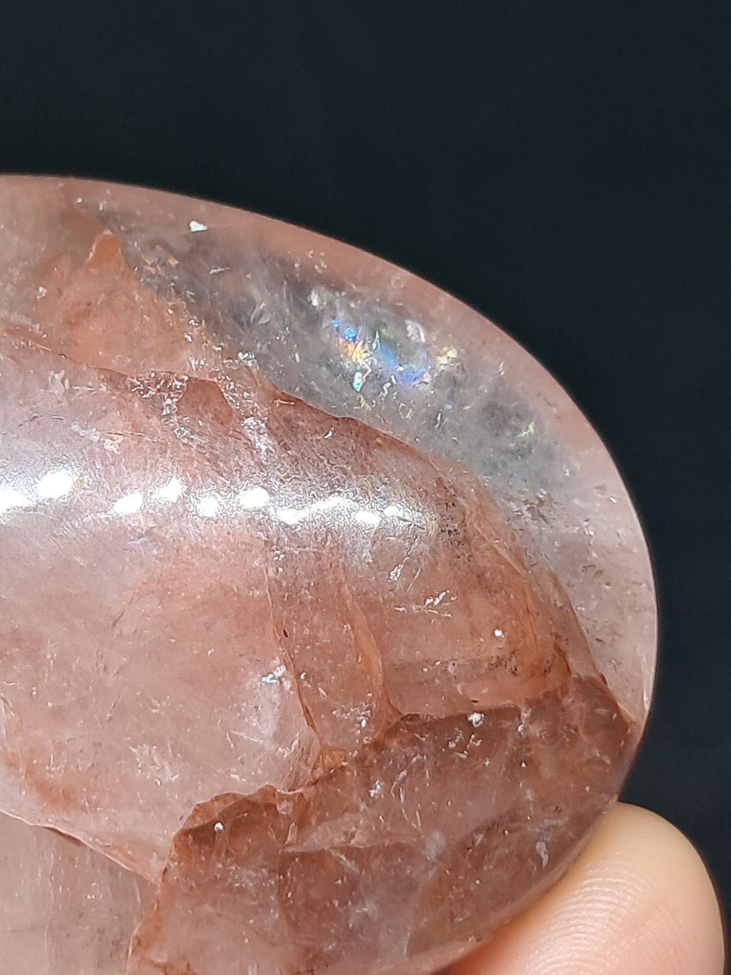 Hematite Quartz | Fire Quartz Palmstone | Good Quality Natural Stone