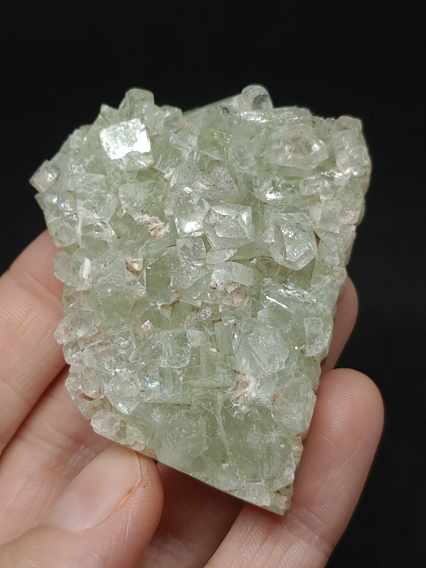 Green Apophyllite Cluster (Fluorapophyllite) (Ajanta) Rough Natural Crystal | Mineral Specimens #GA60